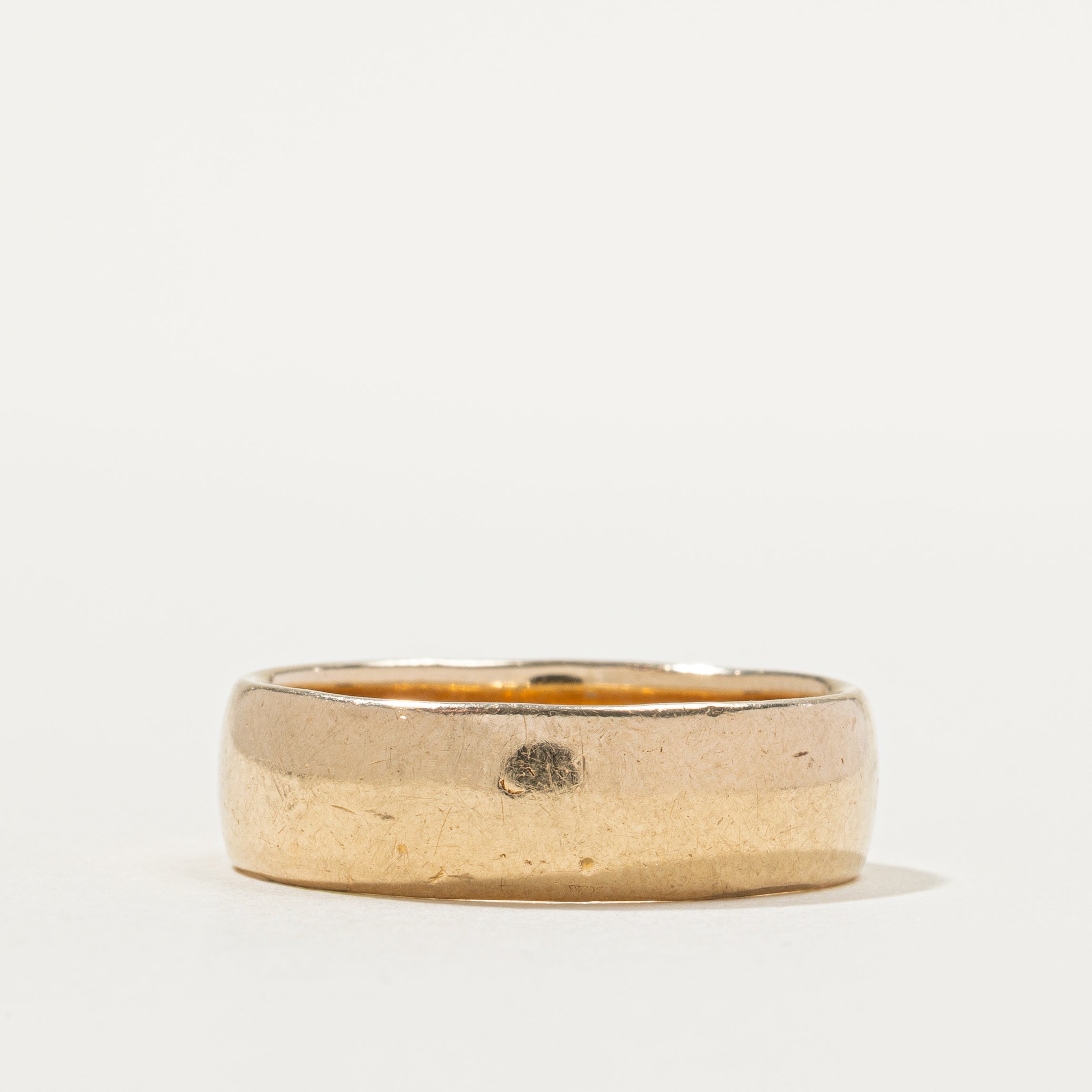 Alliance vintage canadienne en or jaune 14 carats | 7 mm | Taille 11