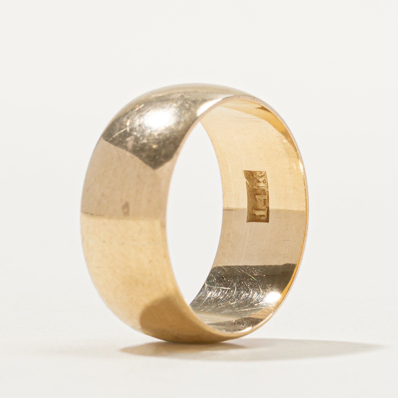 14k Yellow Gold Cigar Band | 7.74mm | SZ 5.5