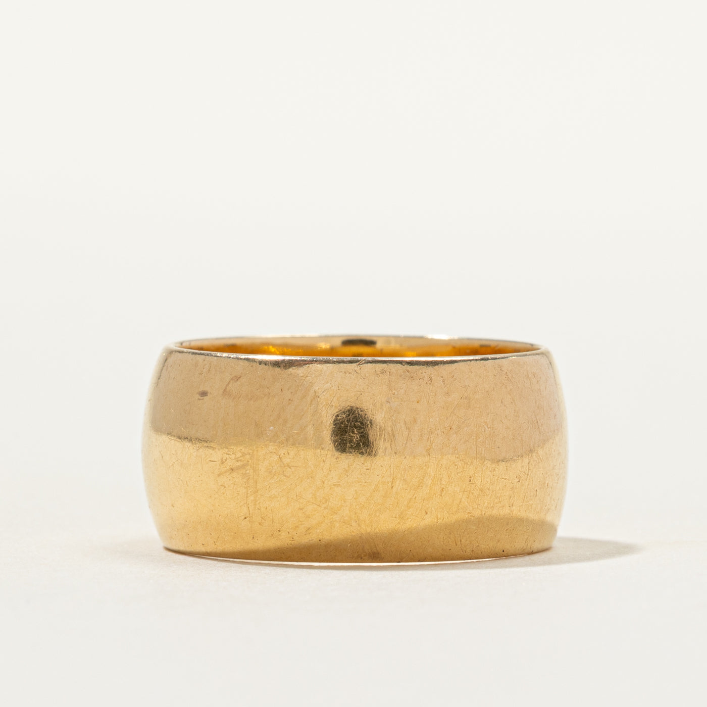 18k Yellow Gold Cigar Band | 9.8mm | SZ 7.25