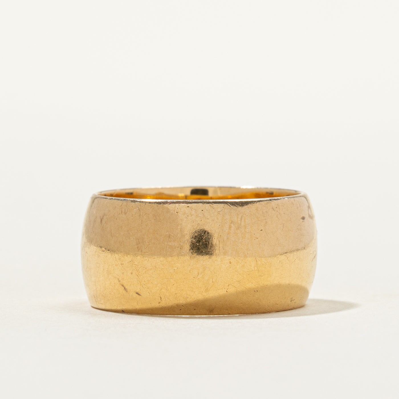 18k Yellow Gold Cigar Band | 9.8mm | SZ 7.25