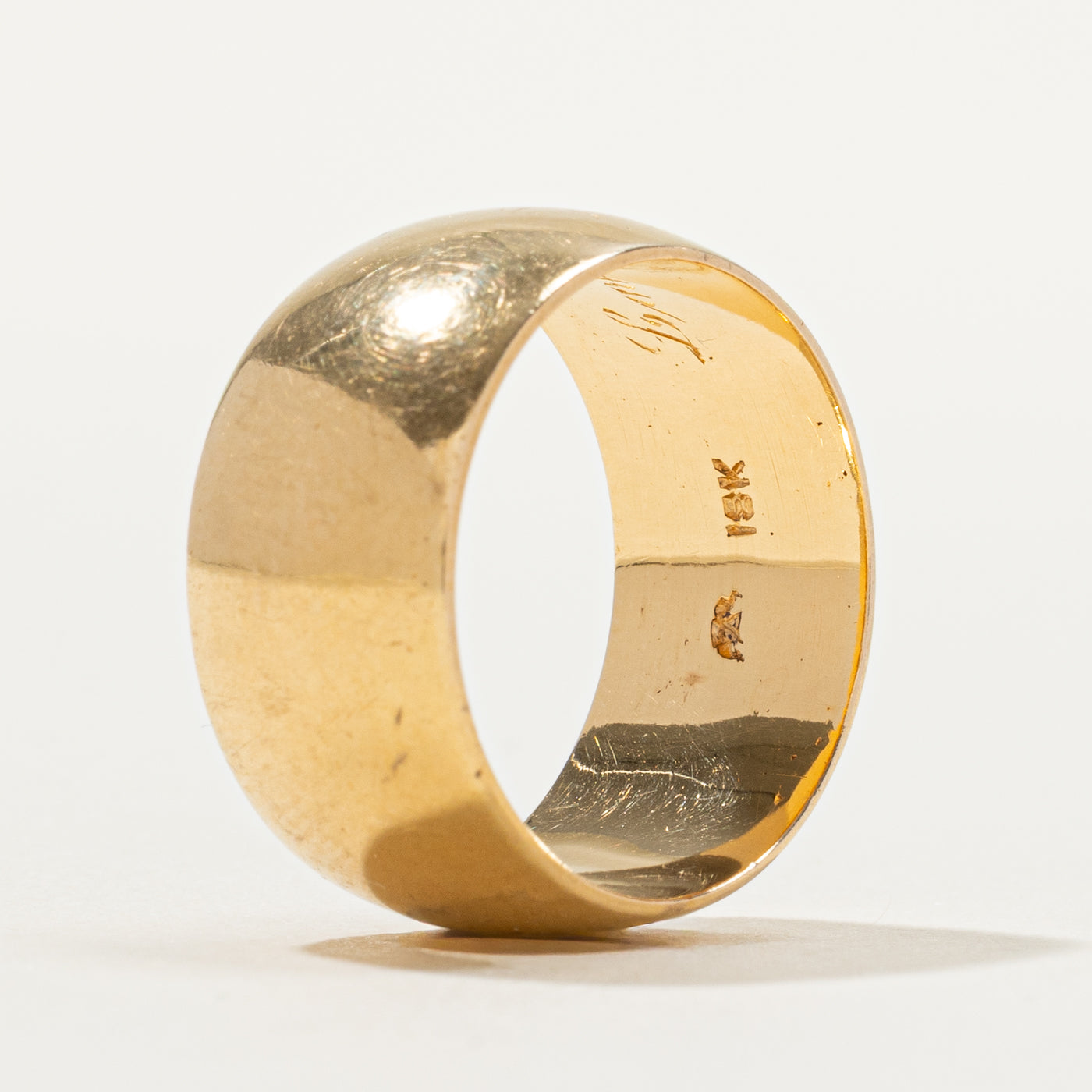 18k Yellow Gold Cigar Band | 9.8mm | SZ 7.25