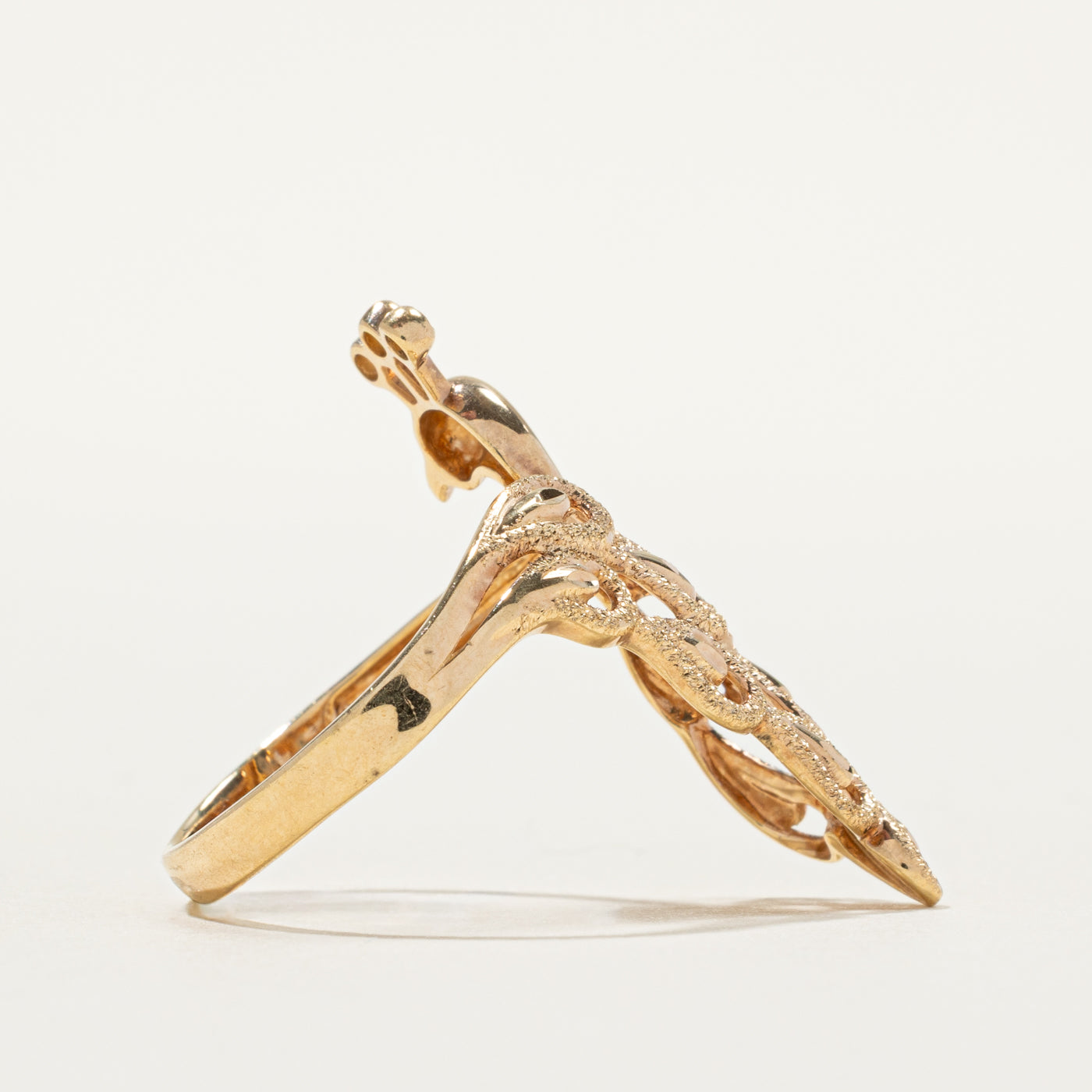 18k Yellow Gold Peacock Ring | SZ 8