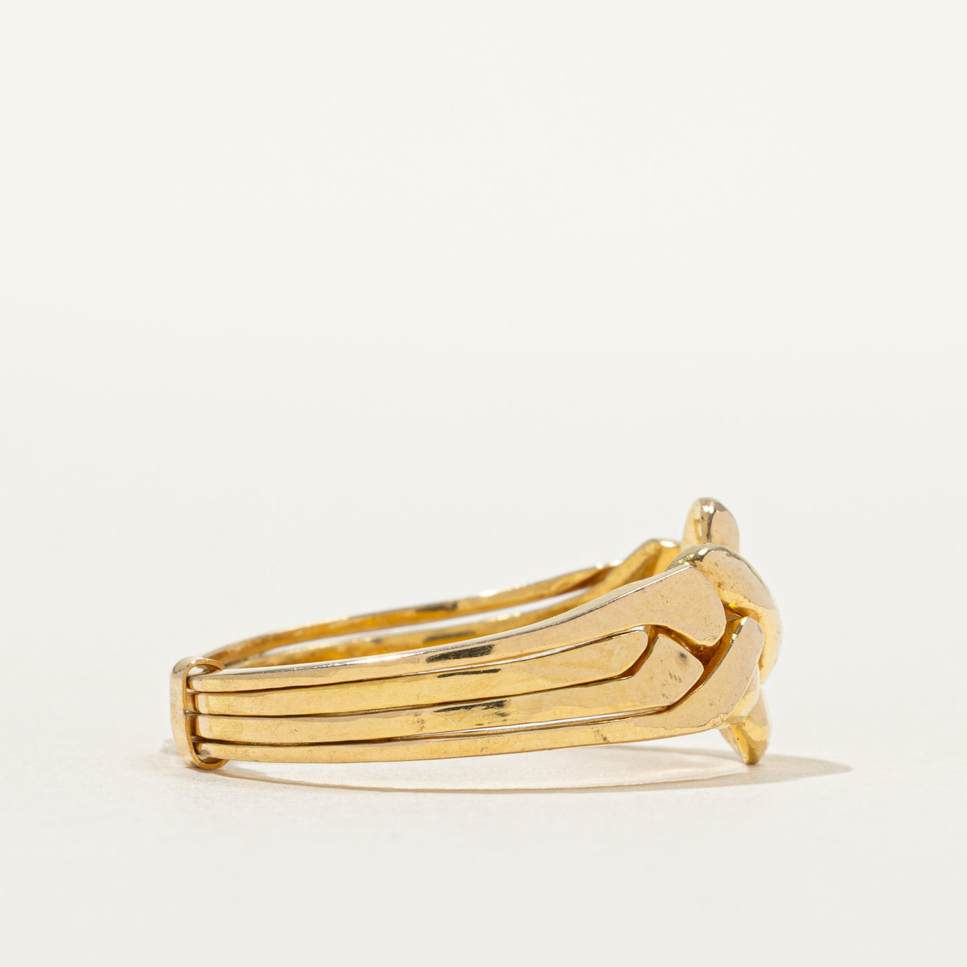 Bague puzzle en or jaune 18 carats | Taille 8,5