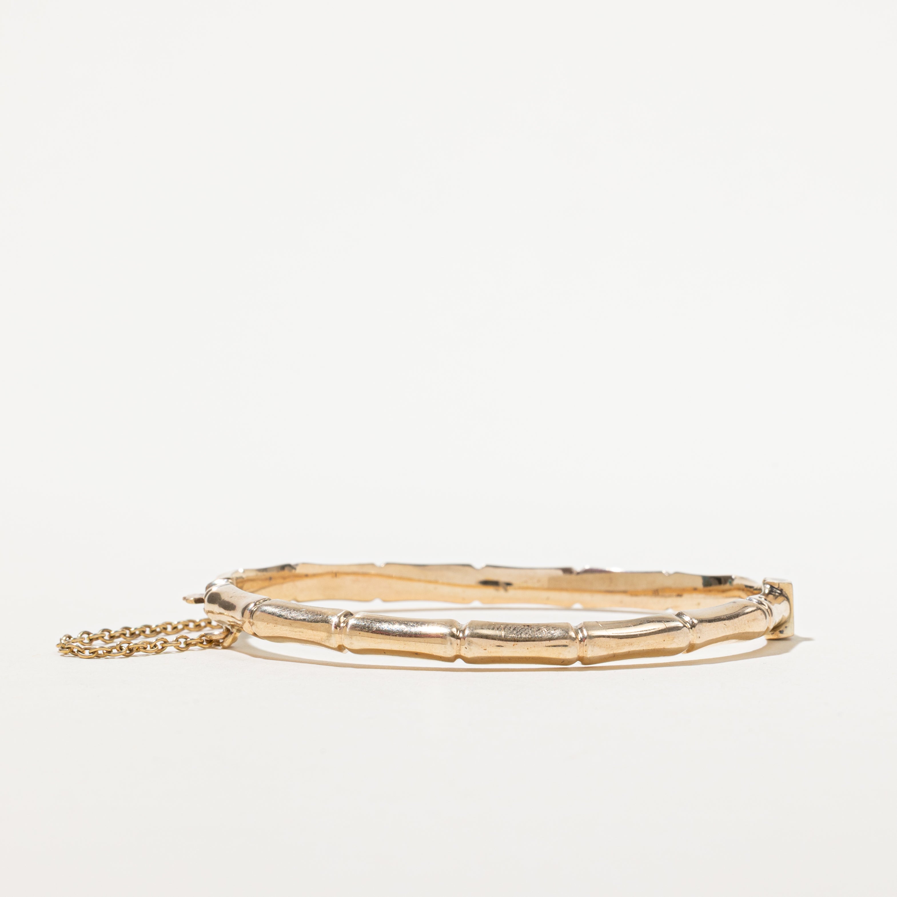 9k Yellow Gold Segmented Bangle | 6"