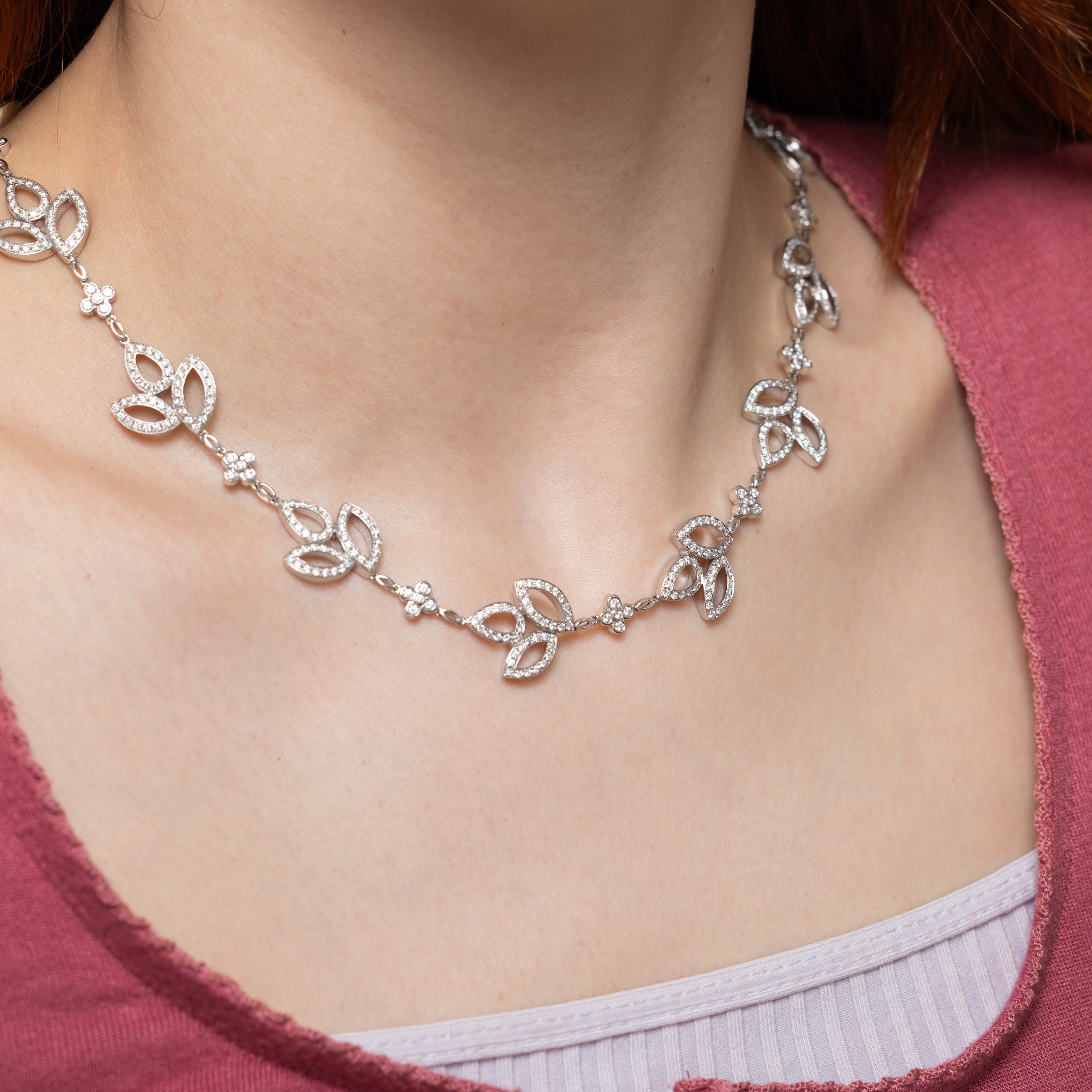 18k Diamond Encrusted Vine Necklace | 4.86ctw | 17.5"