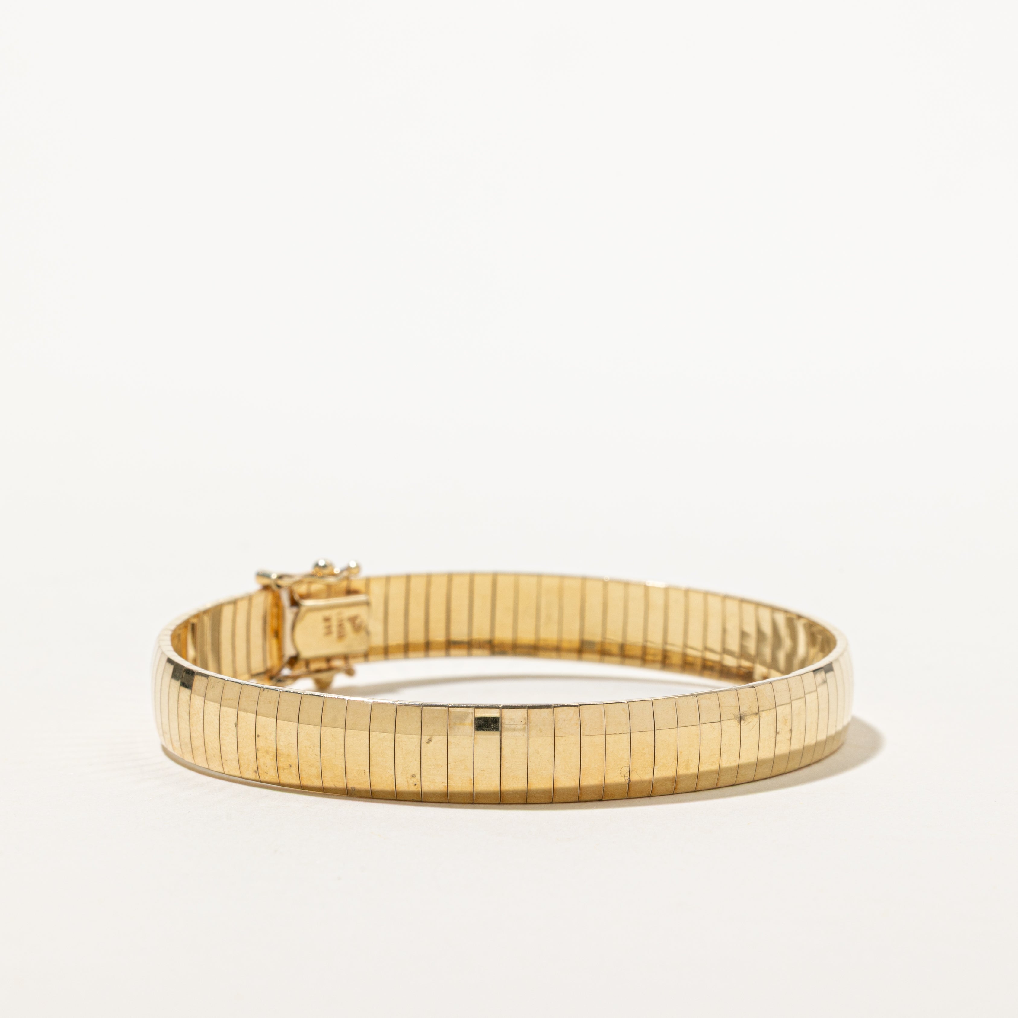 14k Yellow Gold Omega Bracelet | 7"