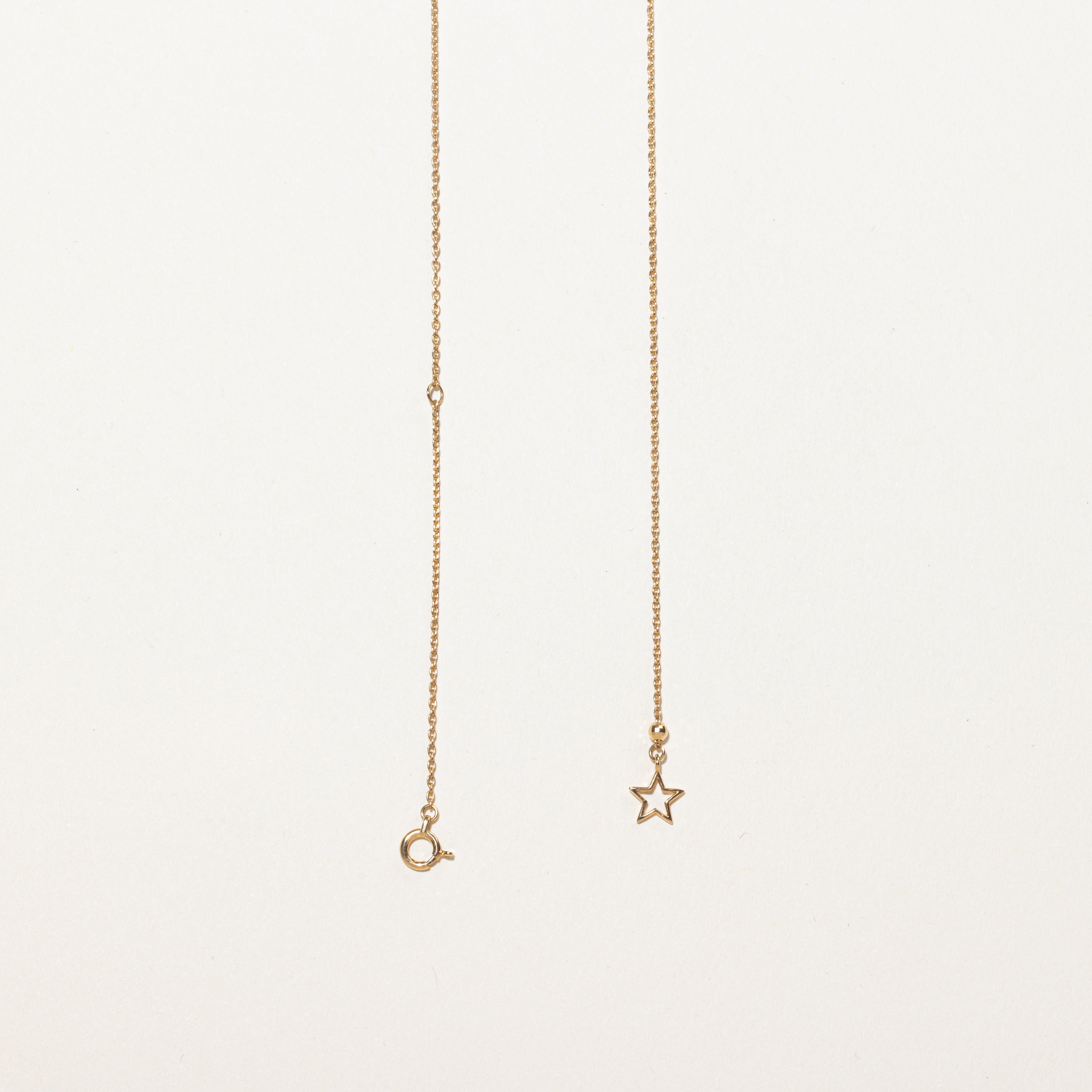 18k Bezel Set Diamond Pendant Necklace | 0.23ct | 26"