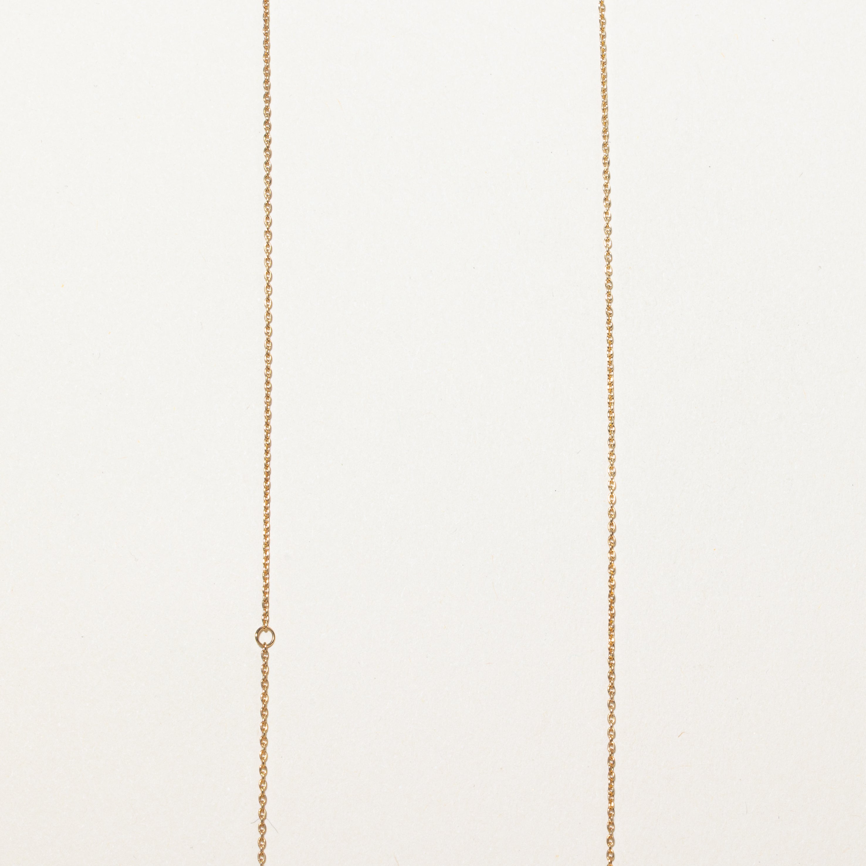 18k Bezel Set Diamond Pendant Necklace | 0.23ct | 26"