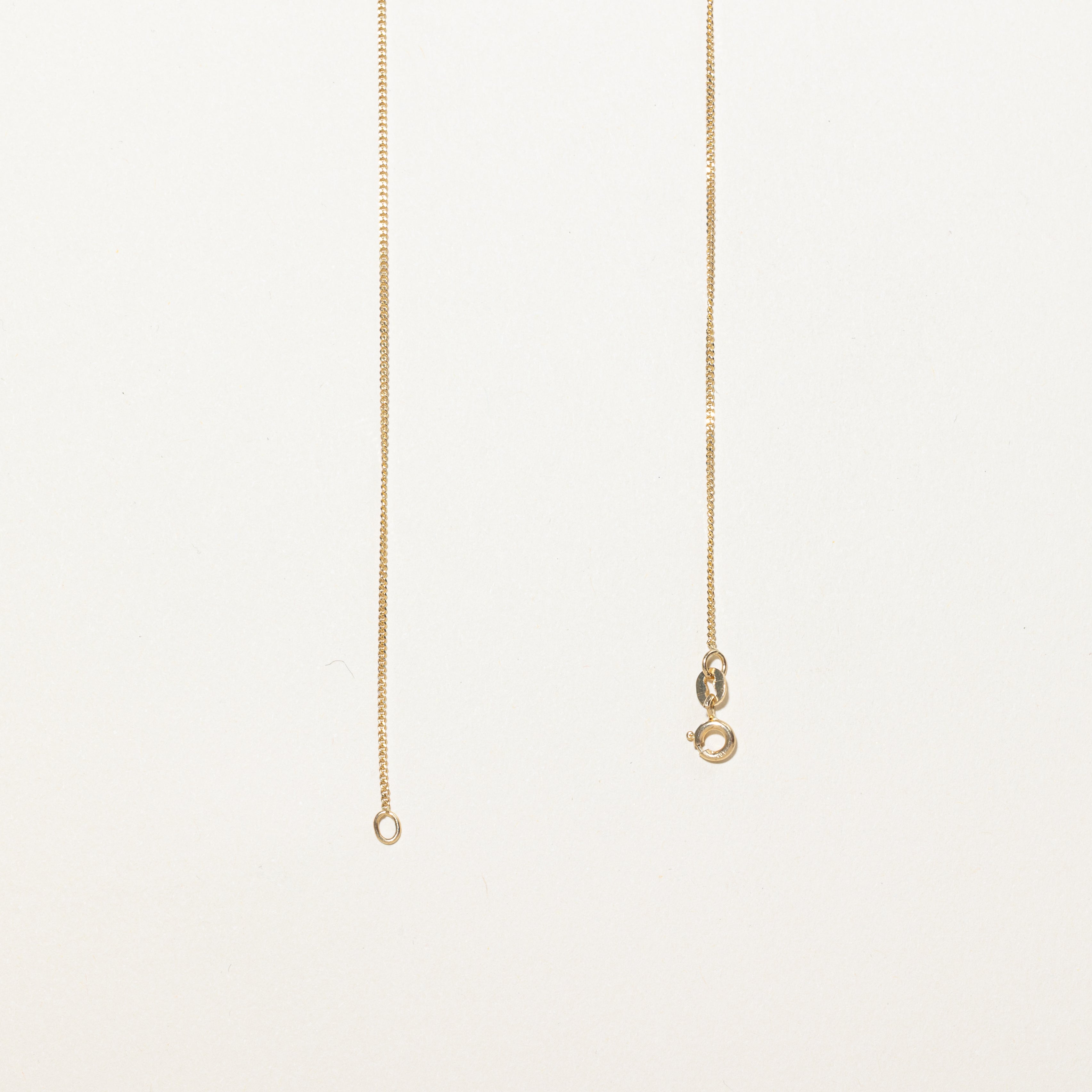 Yellow Gold Diamond "2000" Pendant Necklace | 0.05ctw | 18"