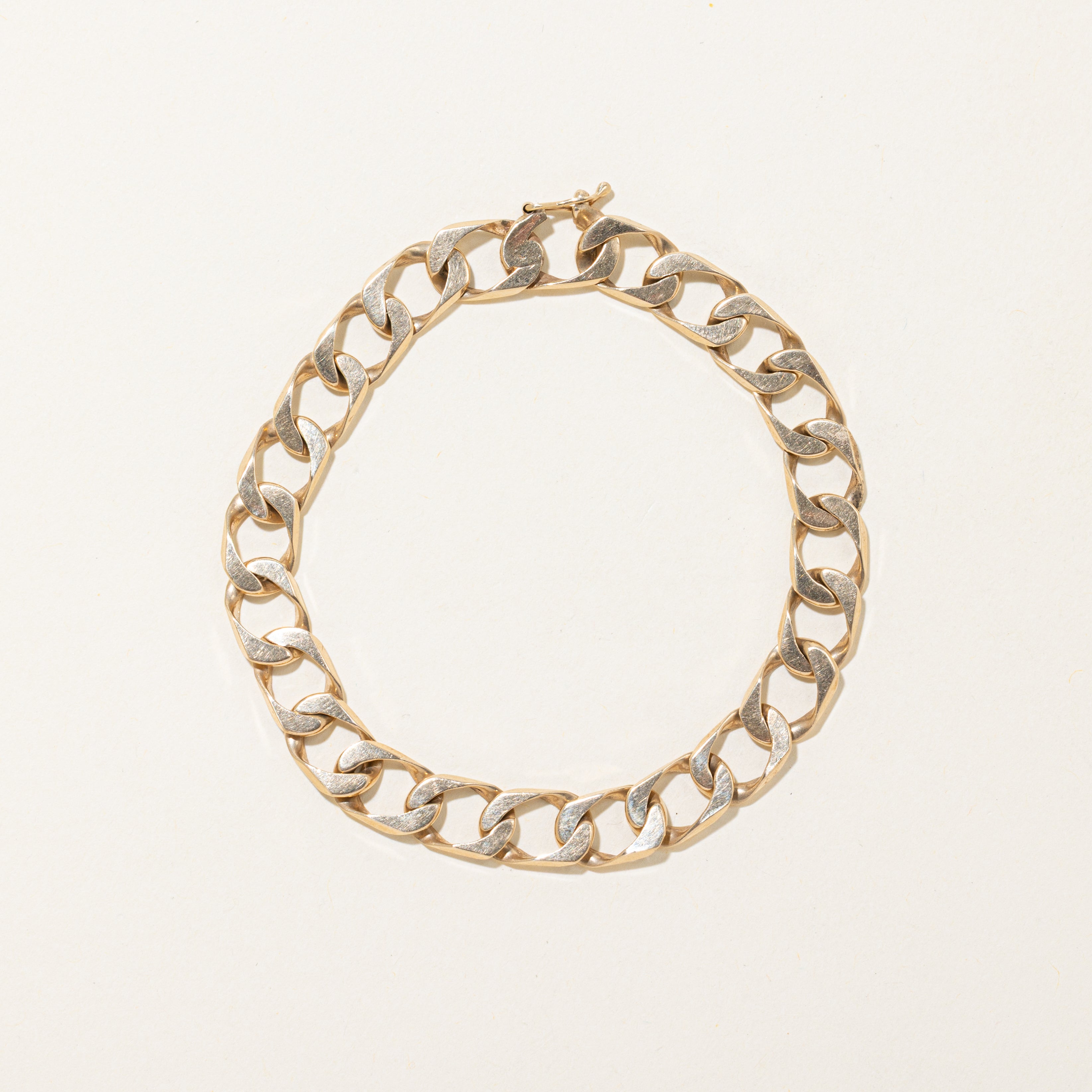10k Yellow Gold Curb Link Bracelet | 7.5"