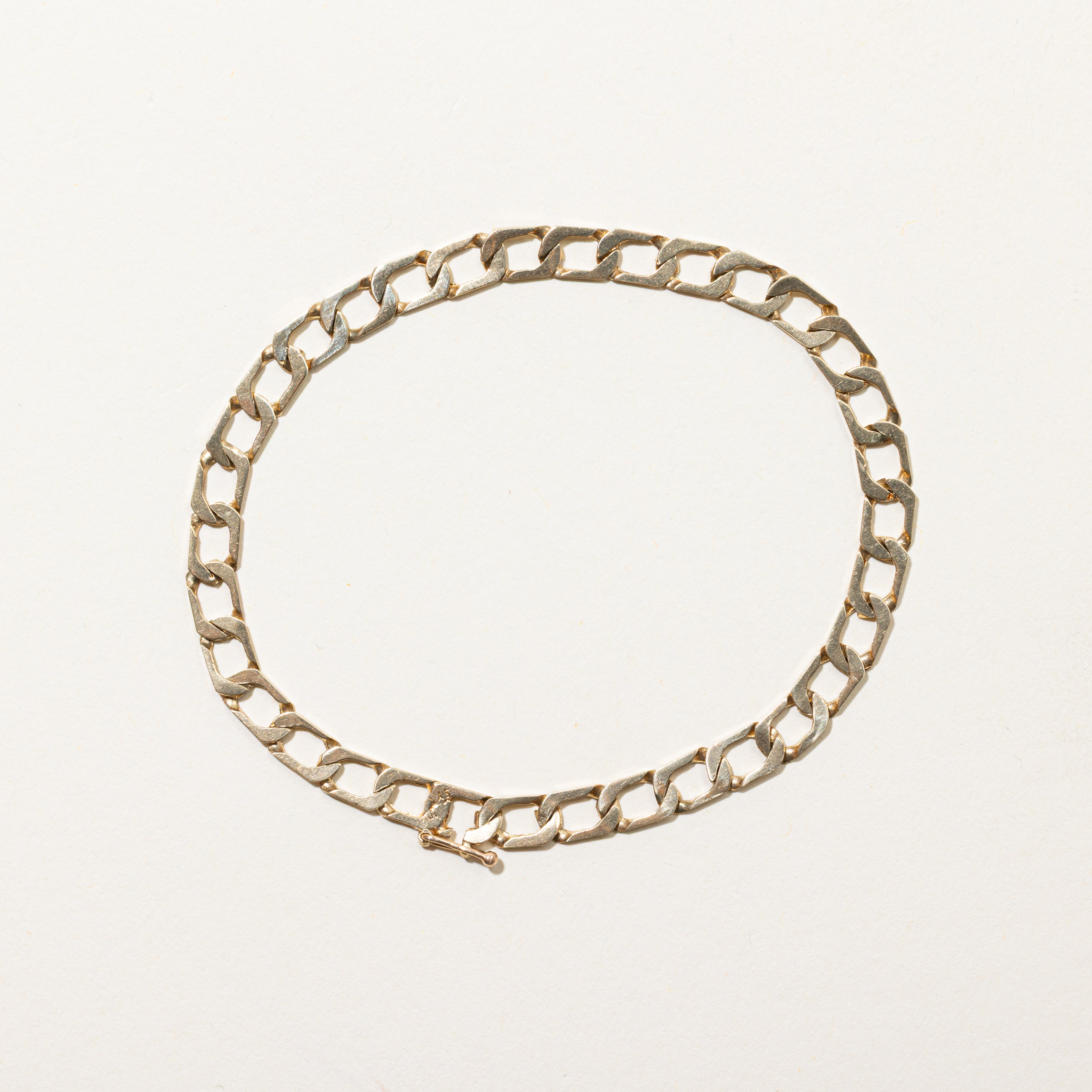 10k Yellow Gold Curb Link Bracelet | 8"