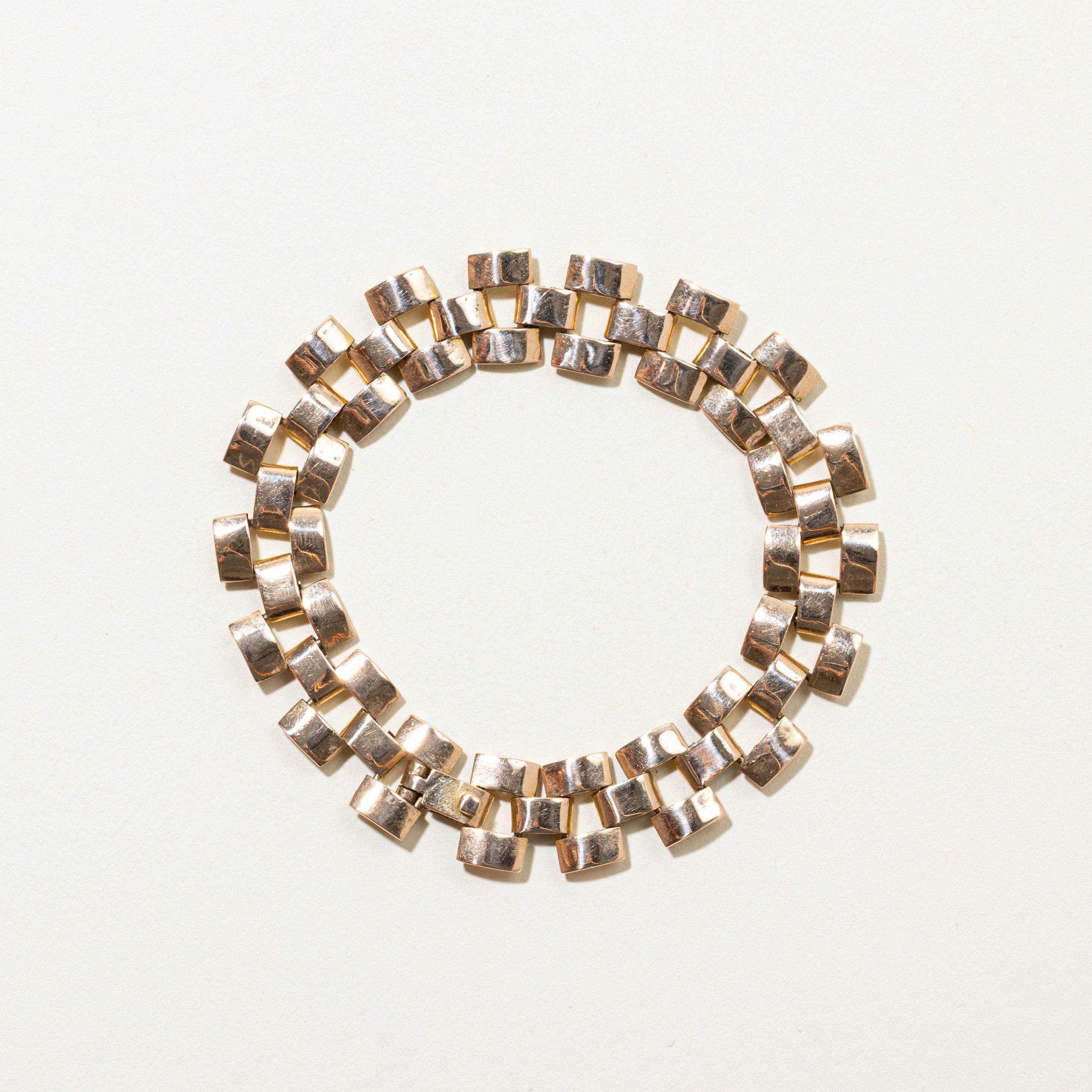 12k Yellow Gold Panther Link Bracelet | 6.5"