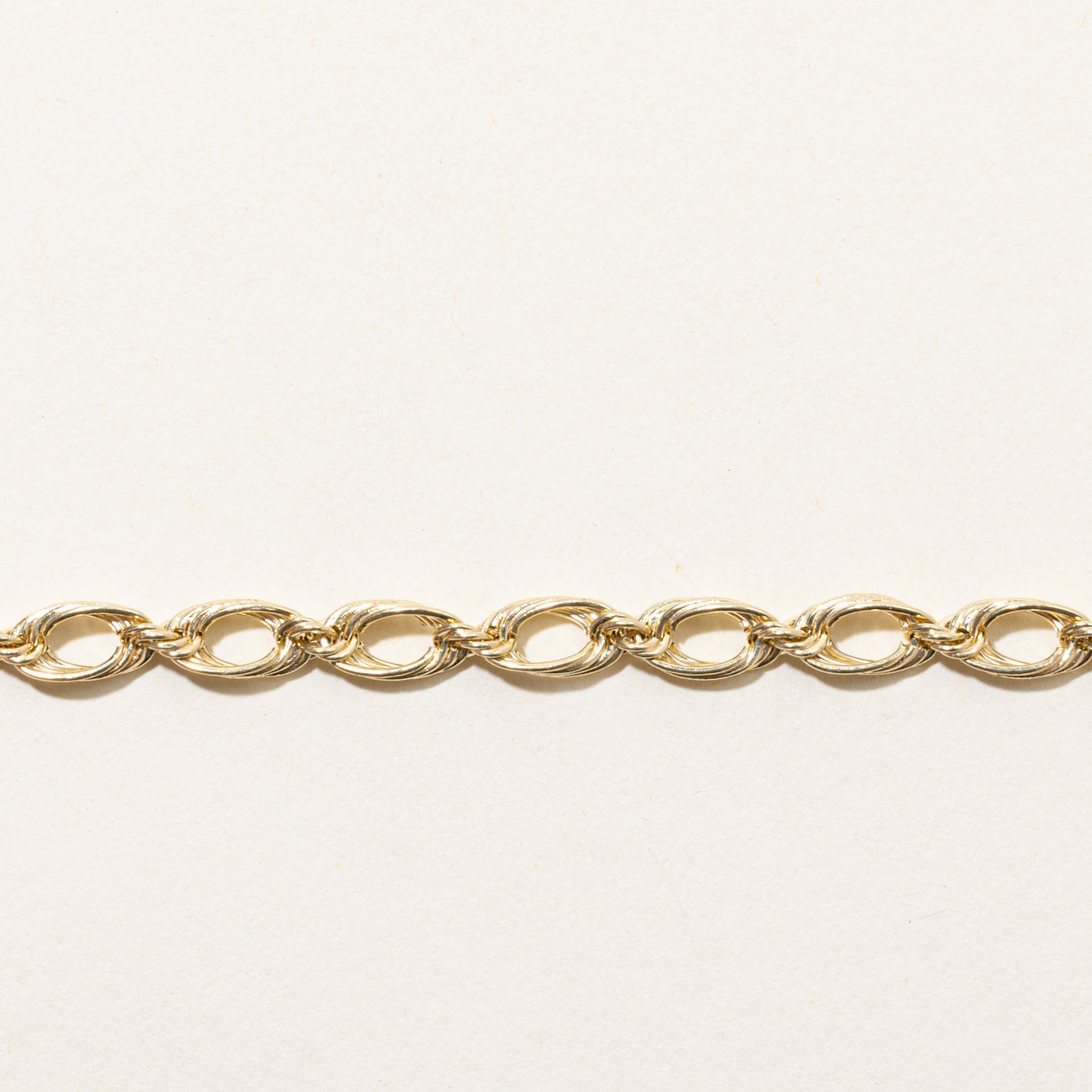 14k Yellow Gold Modified Prince of Wales Chain Bracelet | 8"