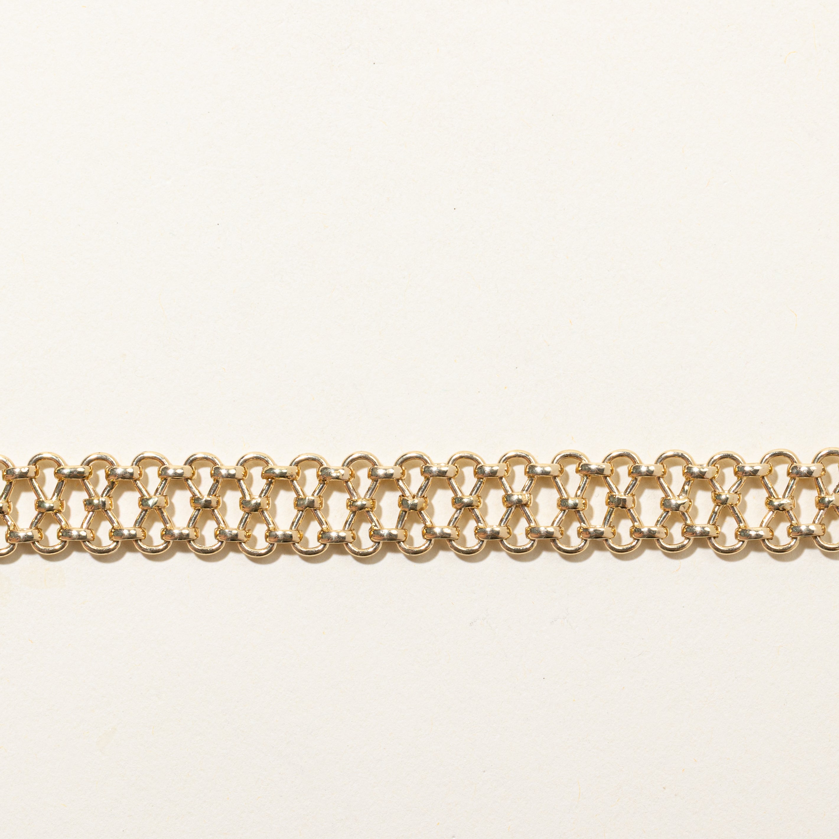 Turkish 14k Yellow Gold Infinity Link Bracelet | 7.5"