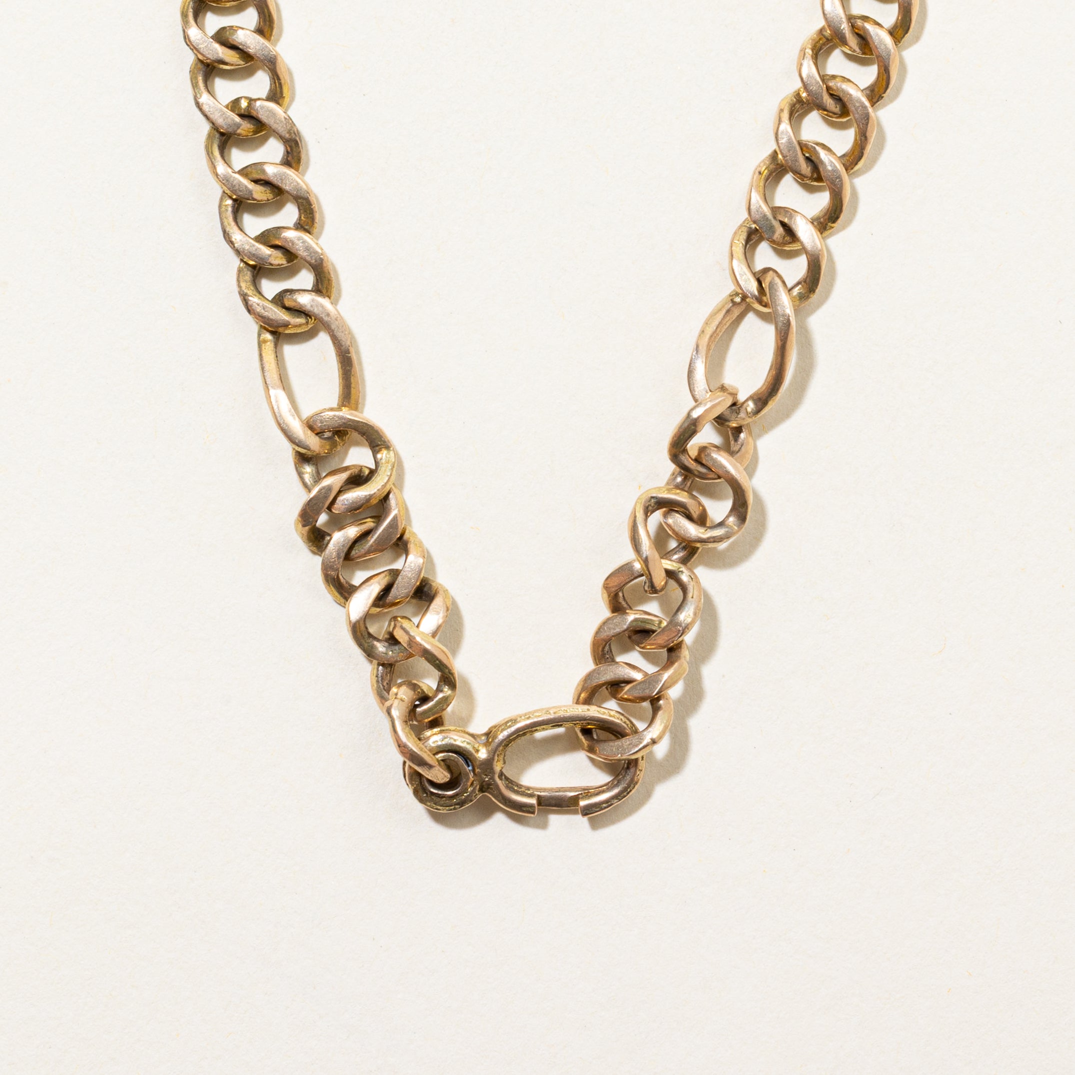 14k Yellow Gold Figaro Chain Bracelet | 8.5"