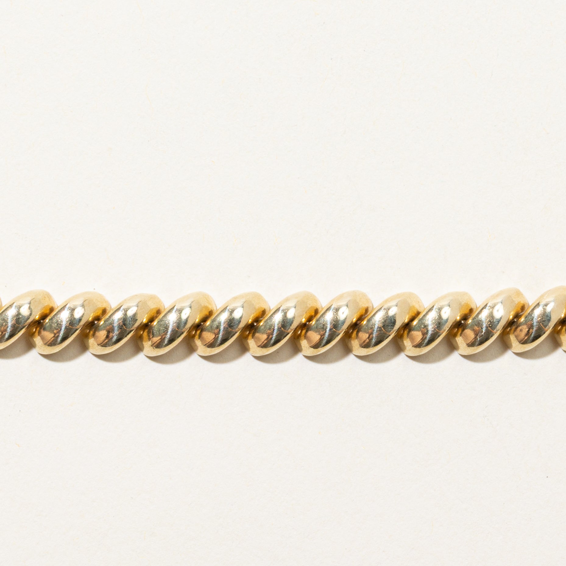 14k Yellow Gold San Marco Chain Bracelet | 5"