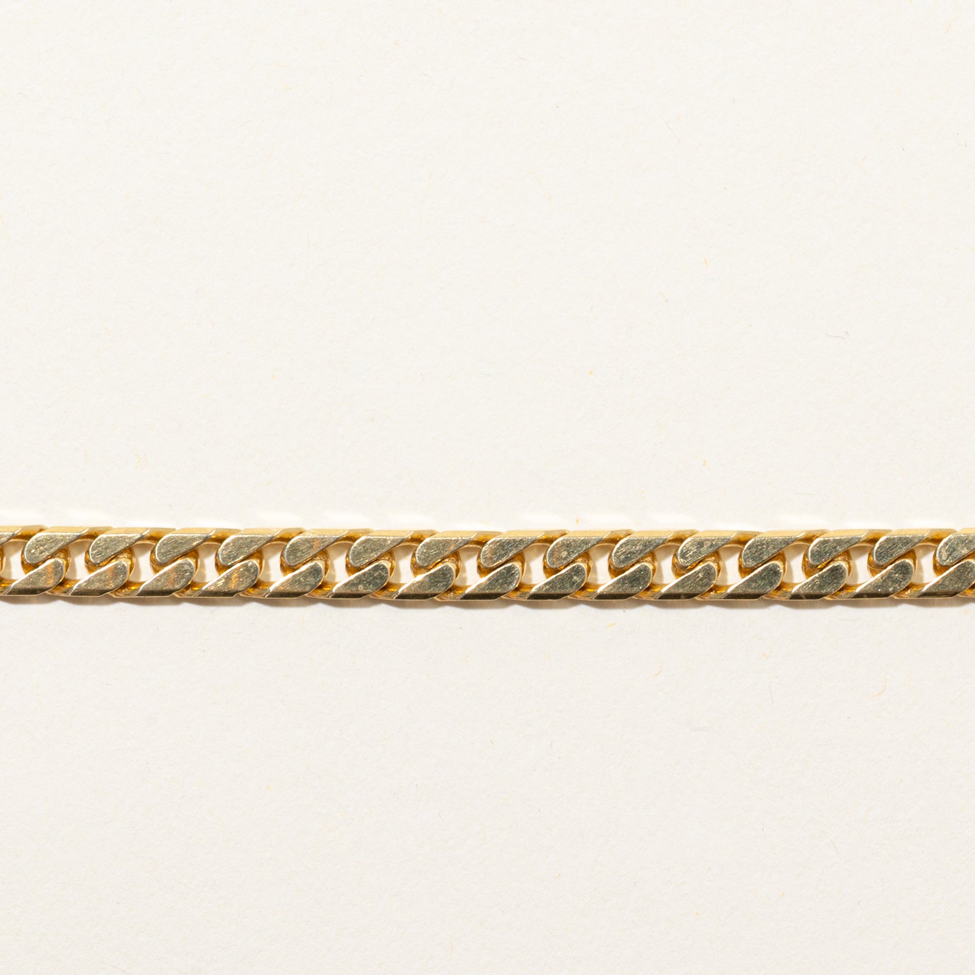 'Unoaerre' 18k Yellow Gold Curb Link Chain Bracelet | 8.25"