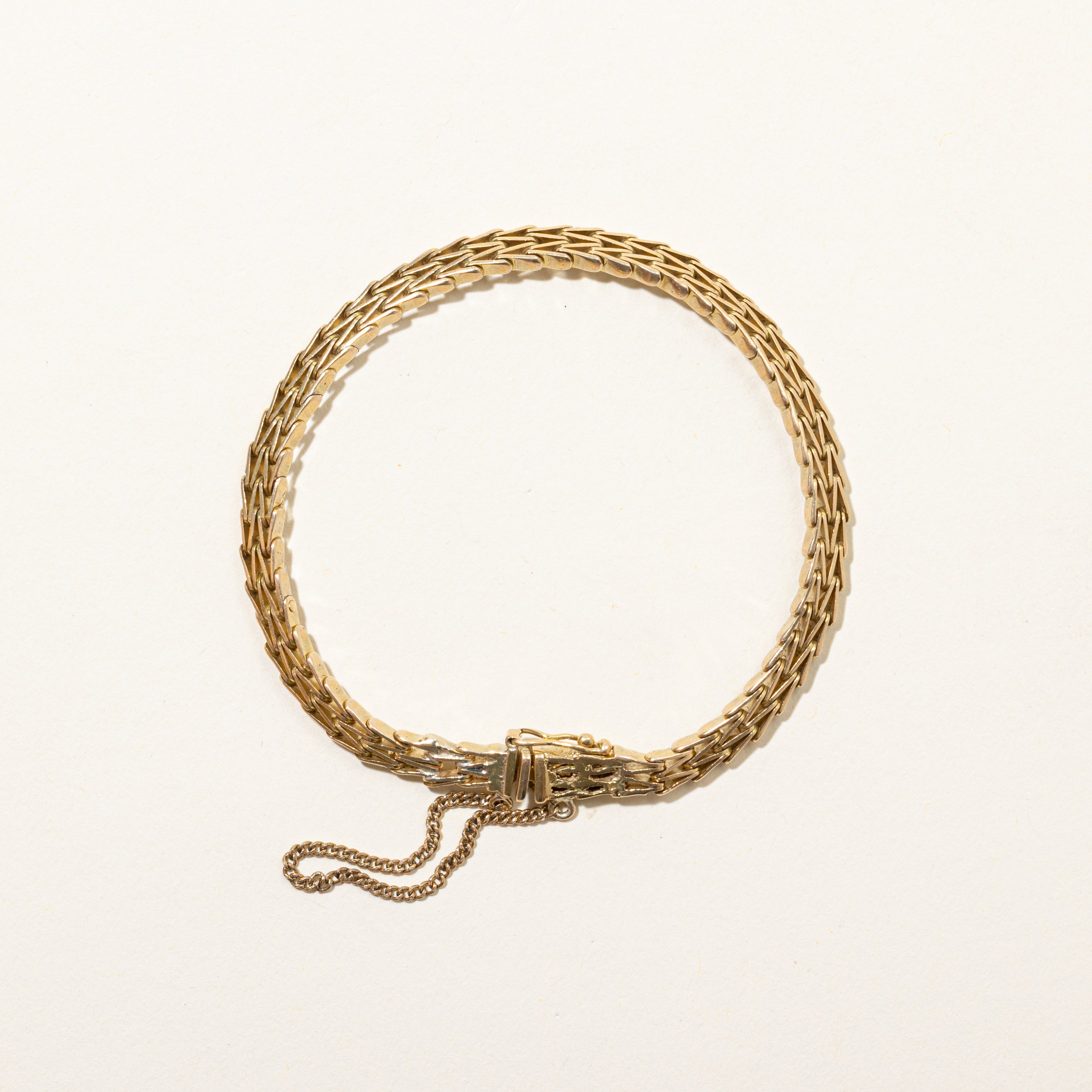 18k Yellow Gold Triangle Link Bracelet | 7.5"