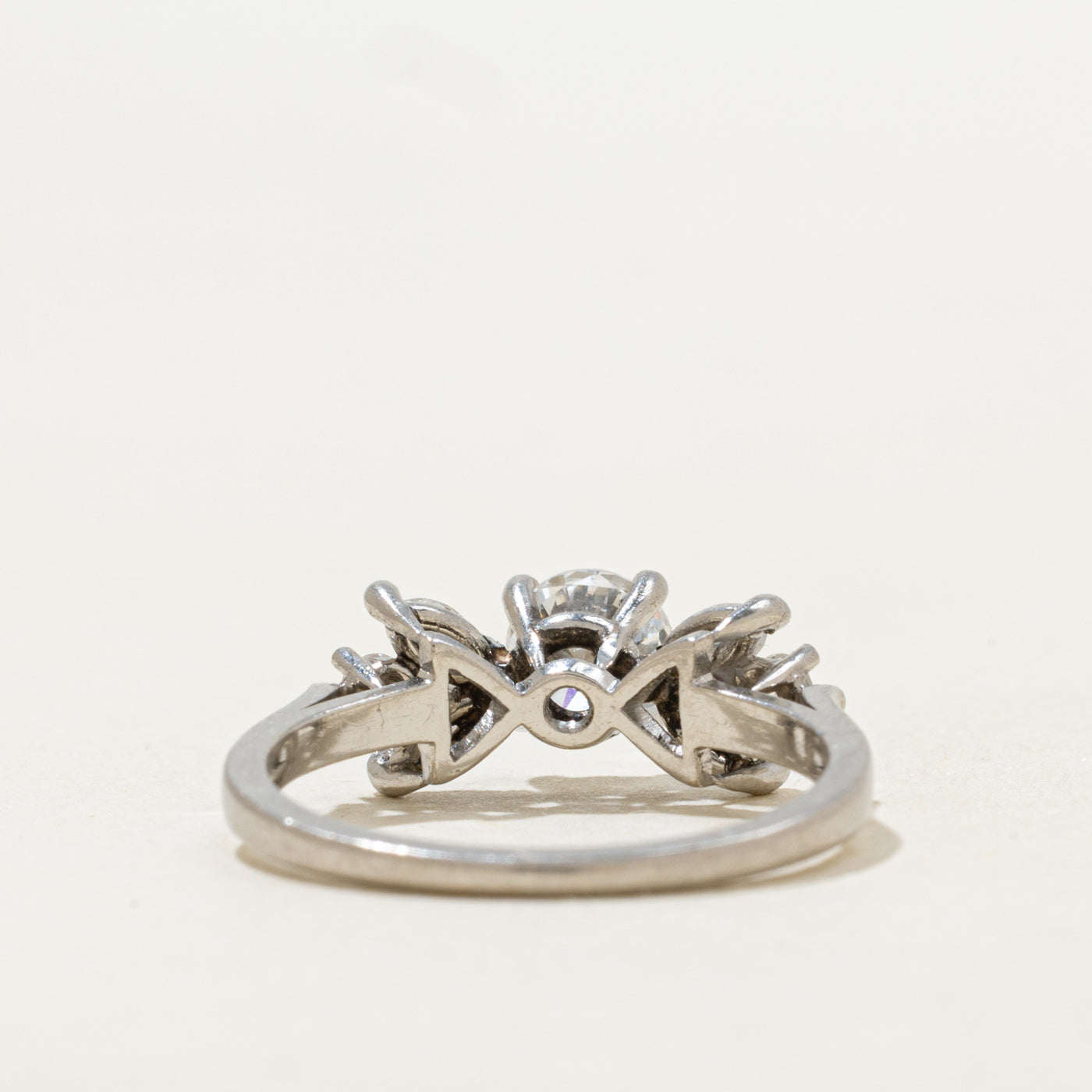 900 Platinum Basket Set Diamond Ring | 0.74ctw | SZ 5.5