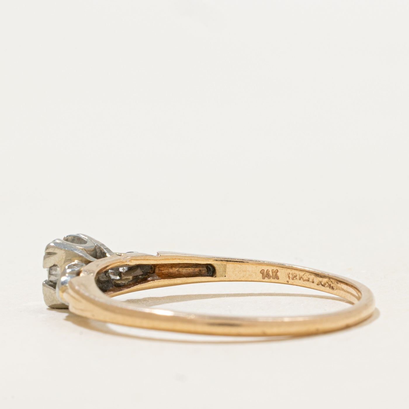 Two Tone Gold Diamond Ring | 0.20ctw | SZ 9.75