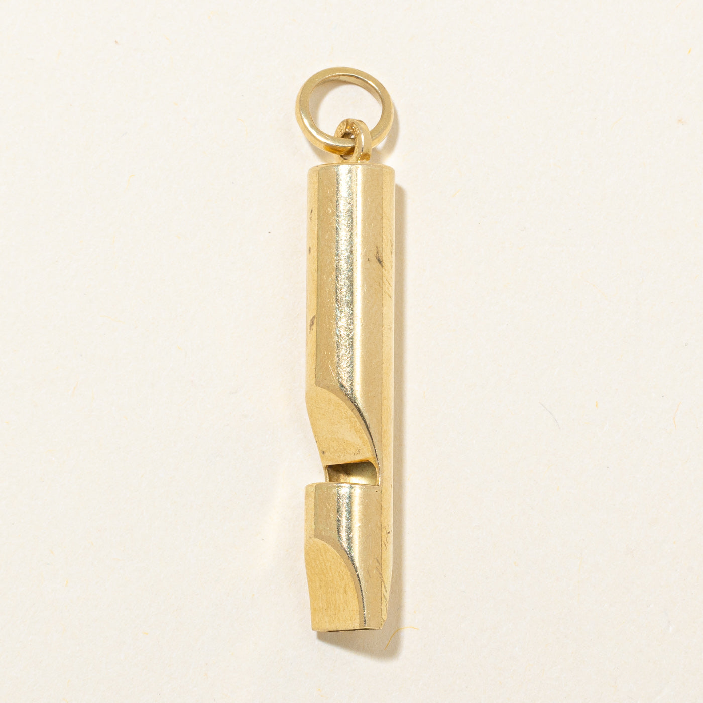 18k Yellow Gold Whistle Pendant