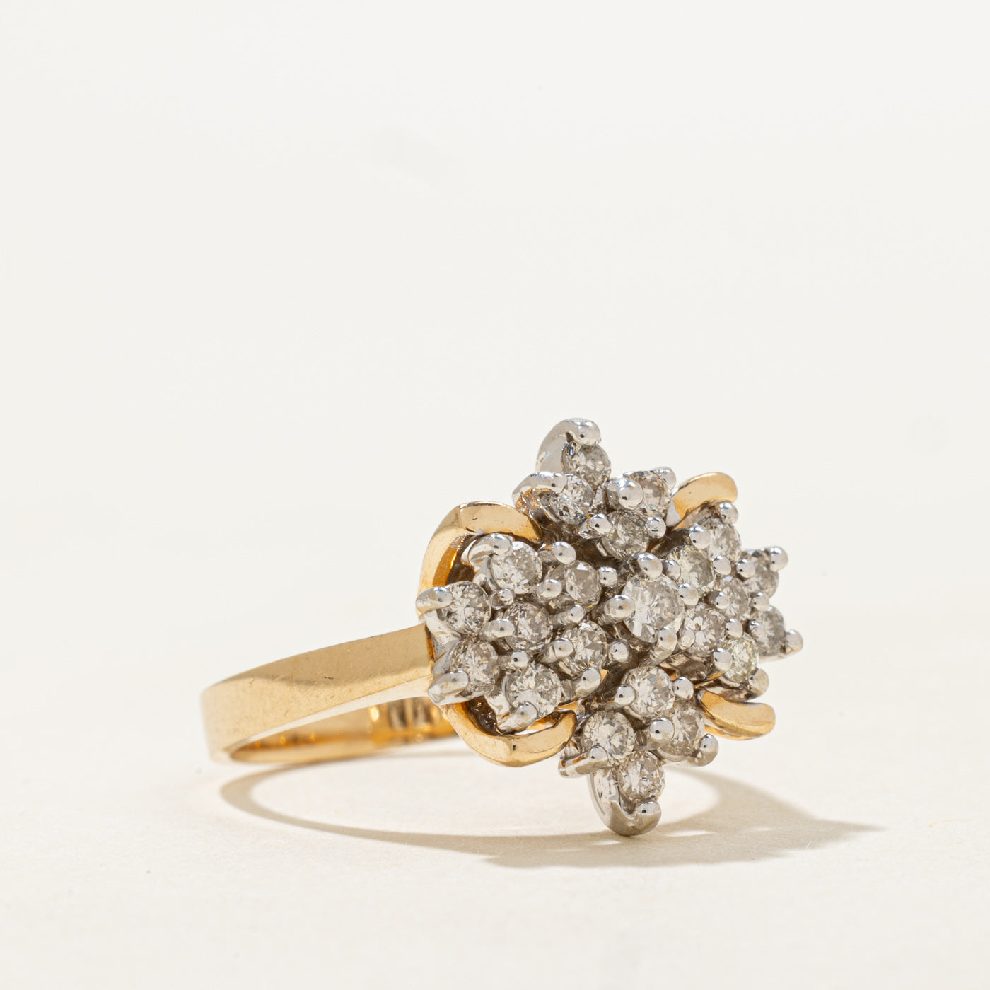 Diamond Cluster Cocktail Ring | 0.80ctw | SZ 5.75