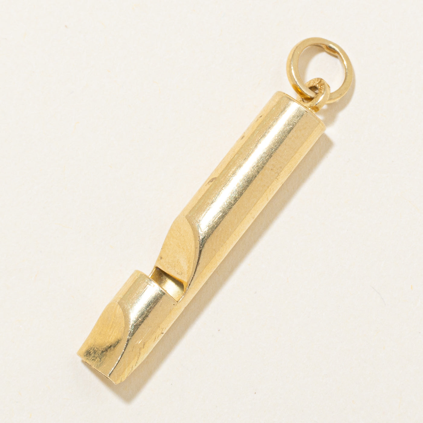 18k Yellow Gold Whistle Pendant