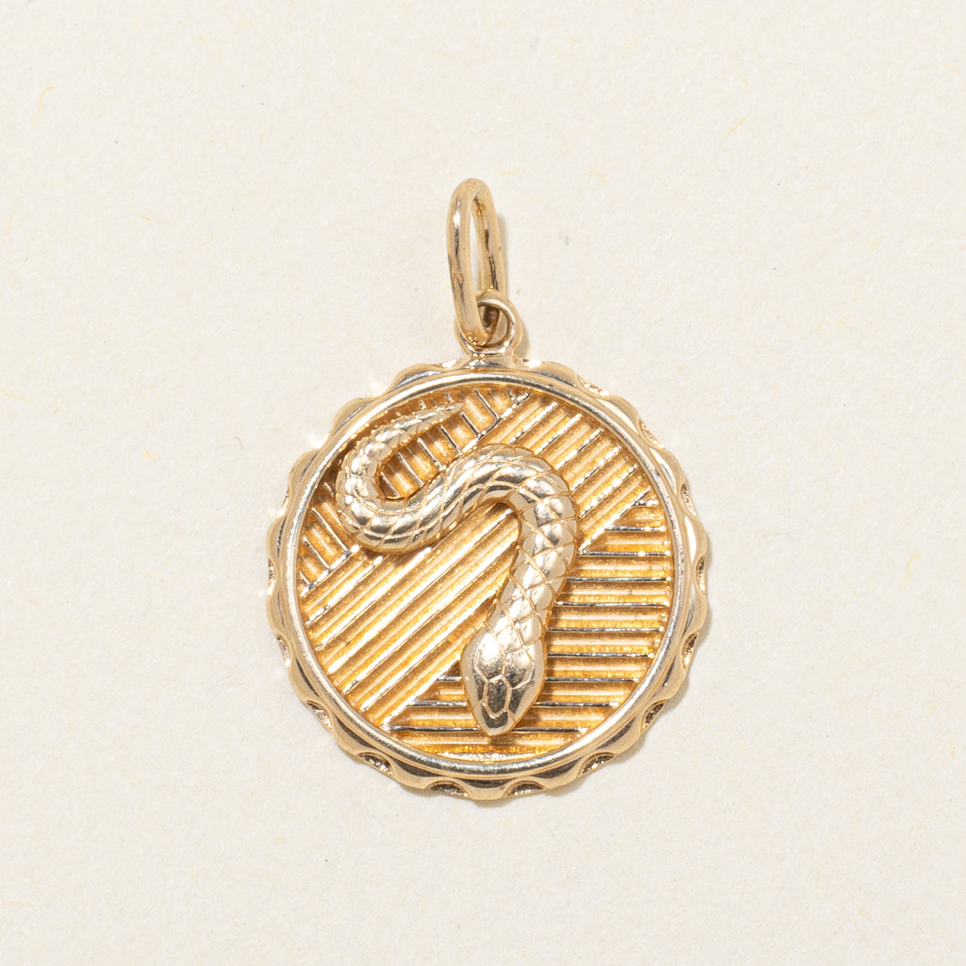 'Mejuri' 14k Yellow Gold Snake Pendant