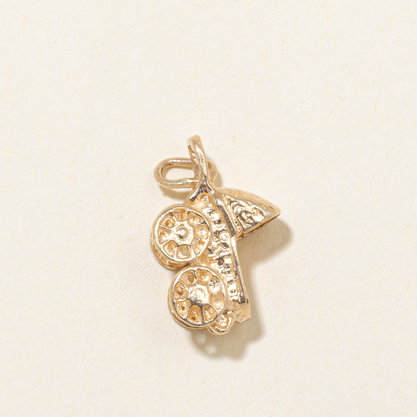 10k Yellow Gold Baby Carriage Charm