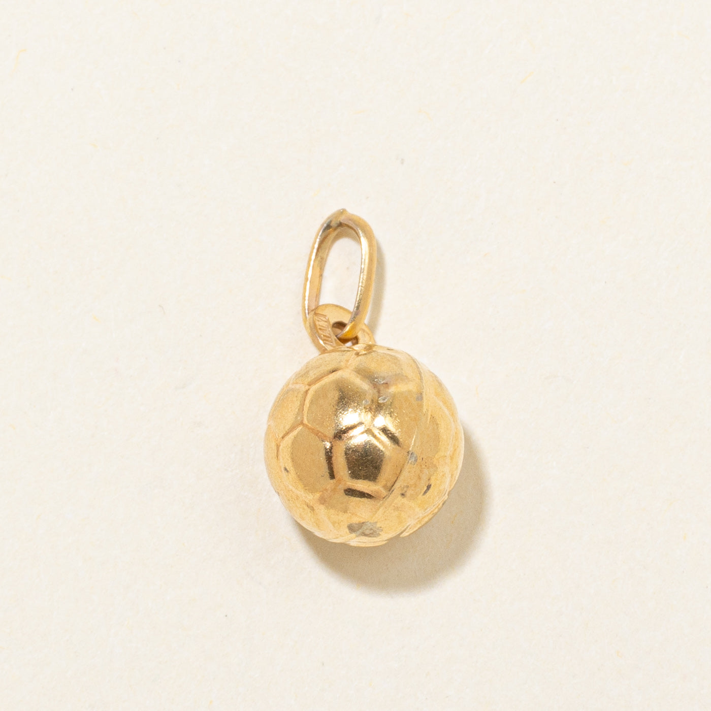Italian 10k Yellow Gold Soccer Ball Charm
