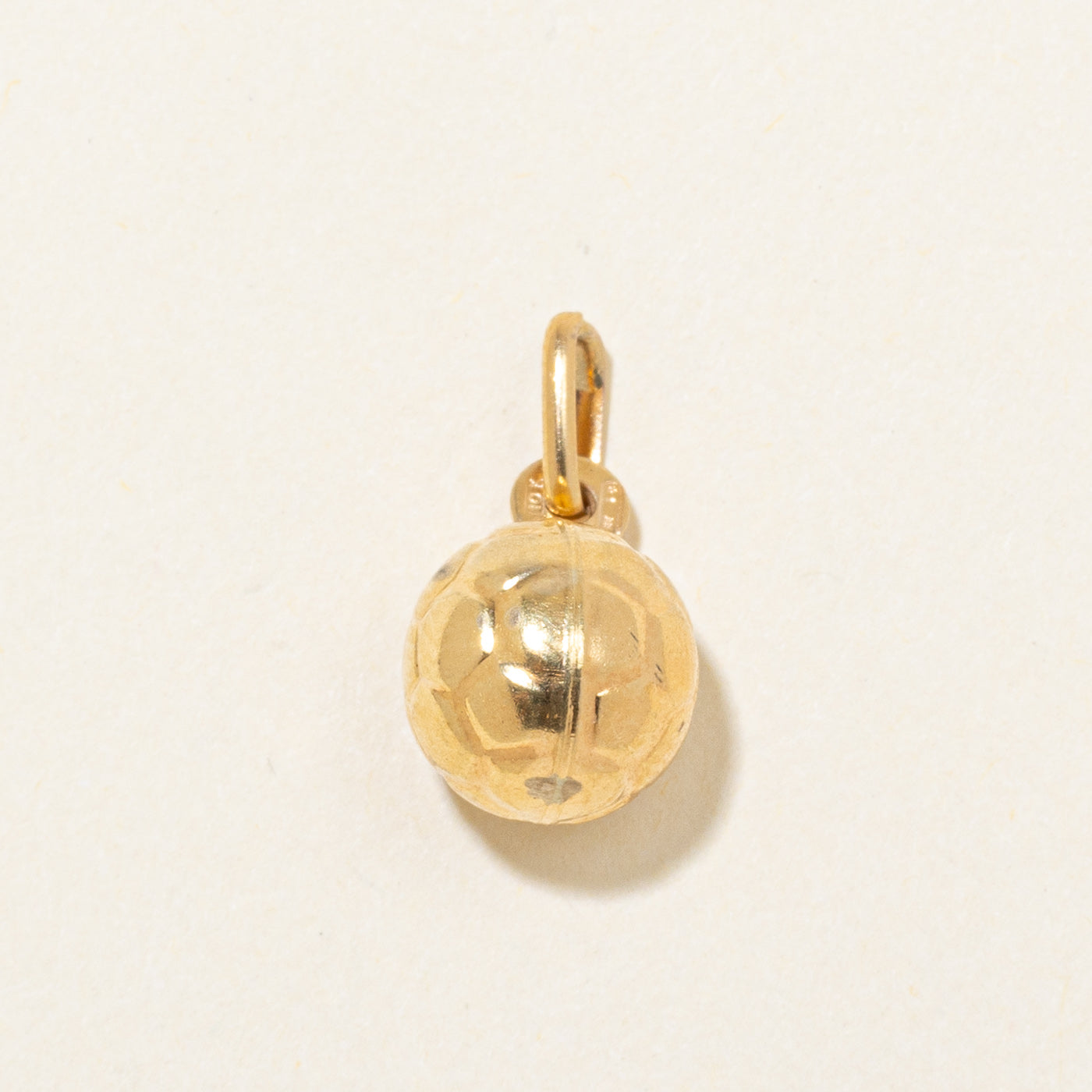 Italian 10k Yellow Gold Soccer Ball Charm