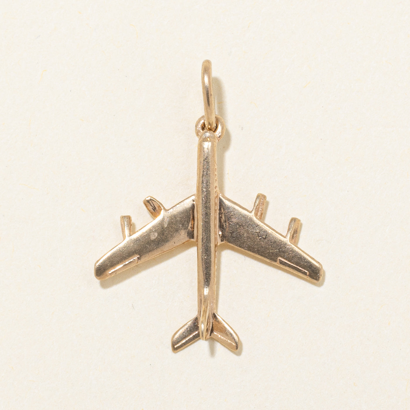 10k Yellow Gold Airplane Charm