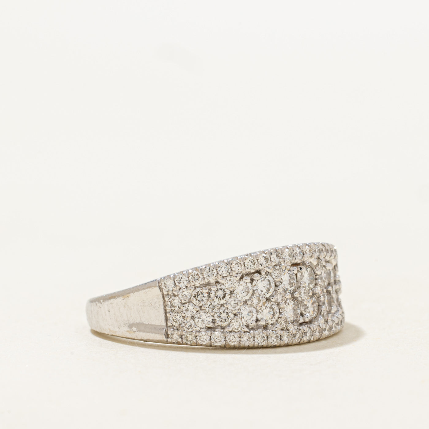 Pave Set Diamond Tapered Ring | 1.00ctw | SZ 6.25