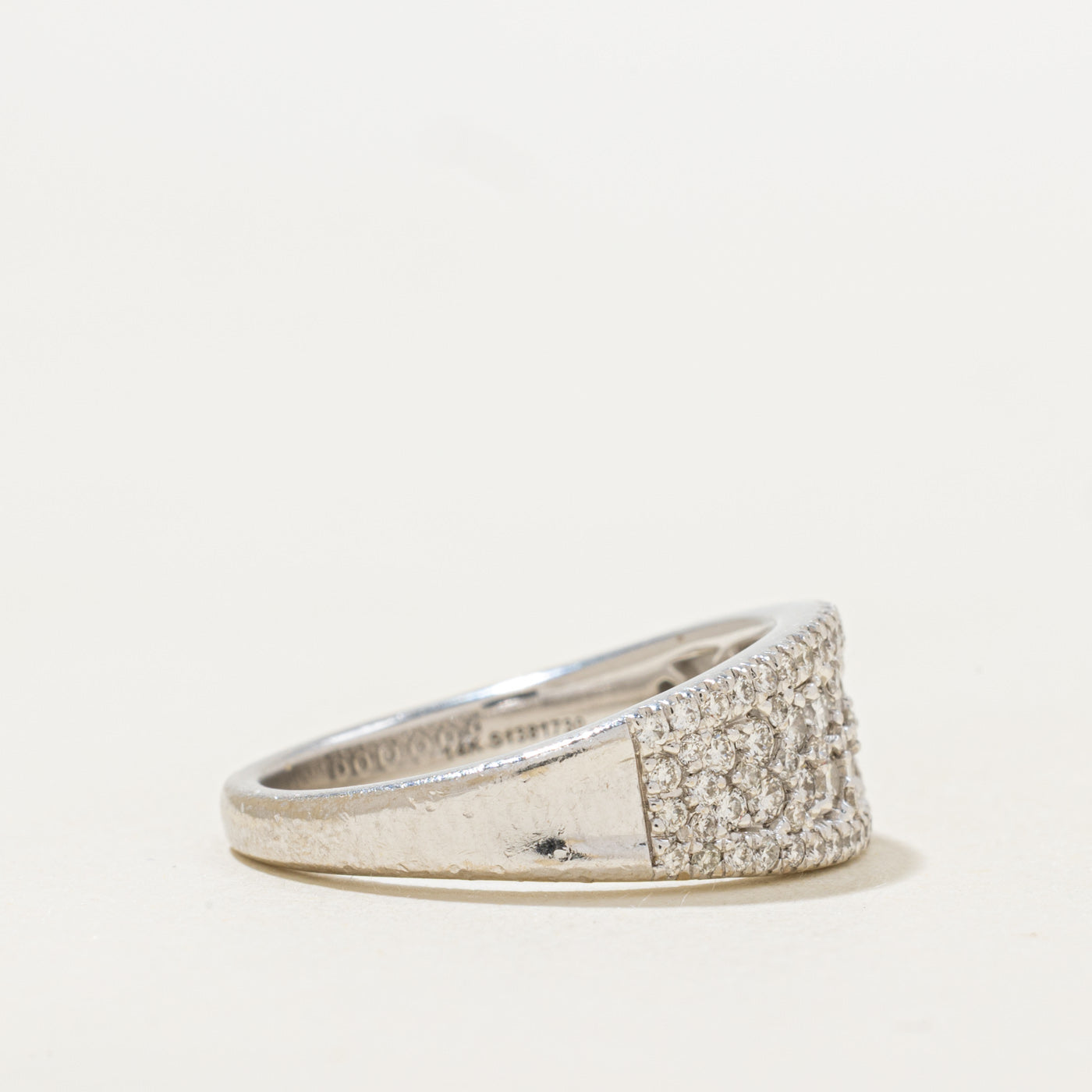 Pave Set Diamond Tapered Ring | 1.00ctw | SZ 6.25