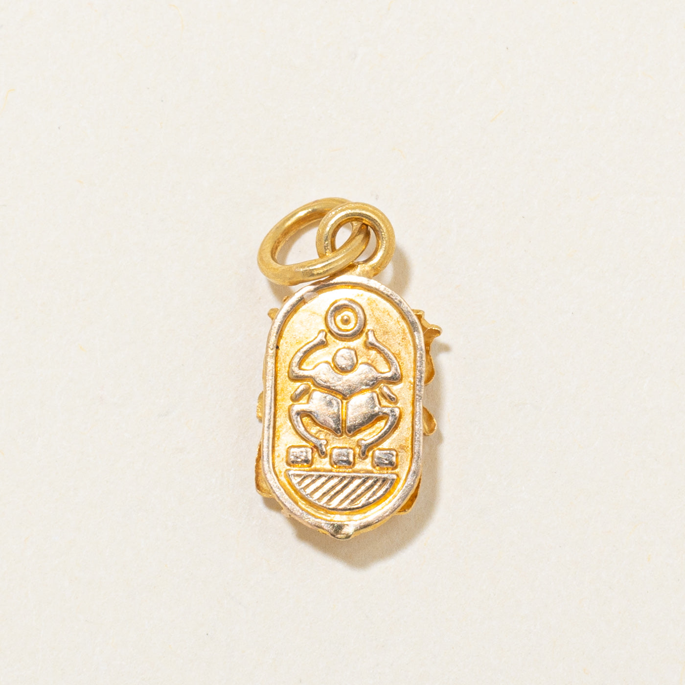 18k Yellow Gold Scarab Beetle Charm
