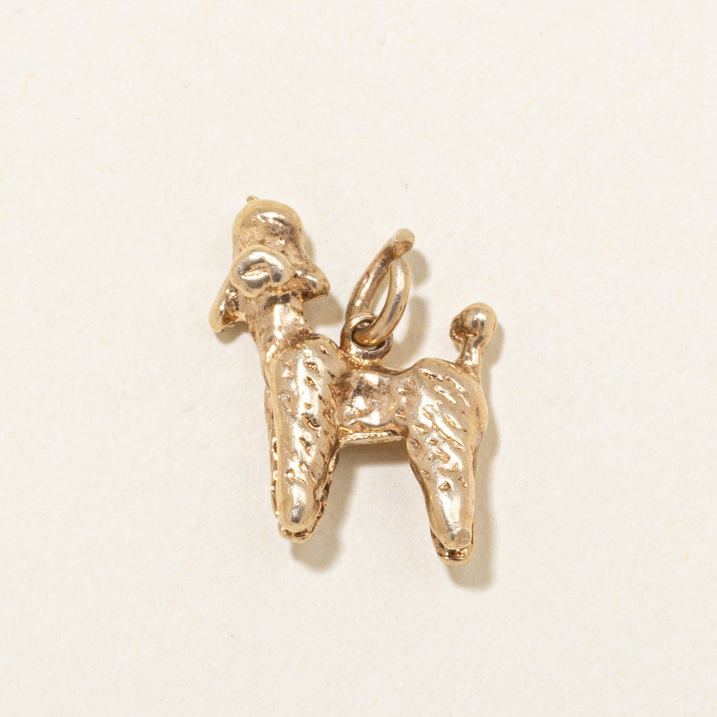 10k Yellow Gold Poodle Charm