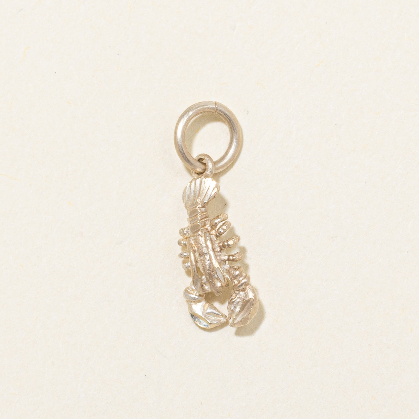 10k White Gold Lobster Charm