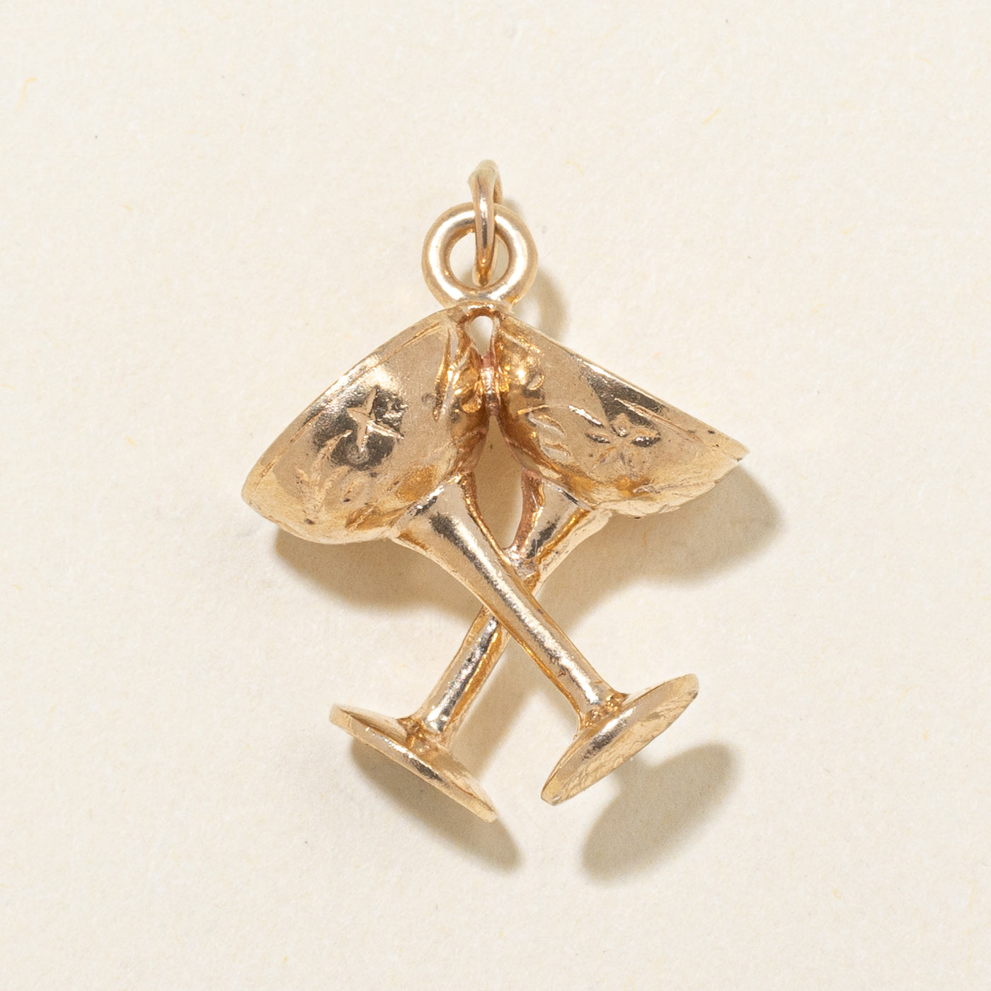 10k Yellow Gold Cups Charm
