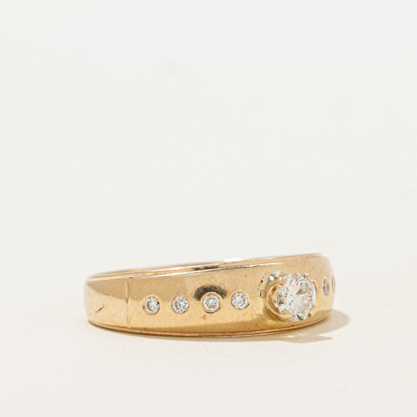 Vintage Canadian High Set Diamond Ring | 0.39ctw | SZ 10.25