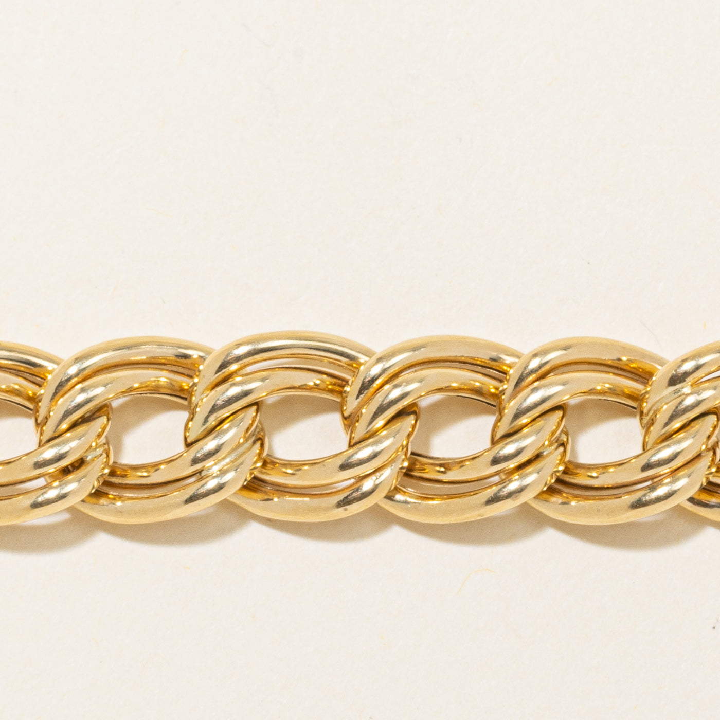 18k Yellow Gold Double Link Chain Bracelet | 8" |