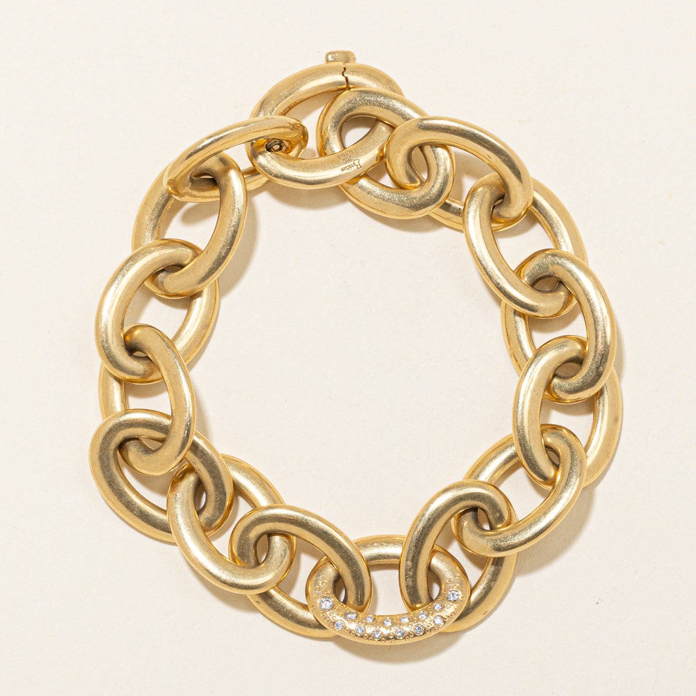 'Brinkhaus' Channel Set Diamond Link Bracelet | 0.19ctw | 7.5" |