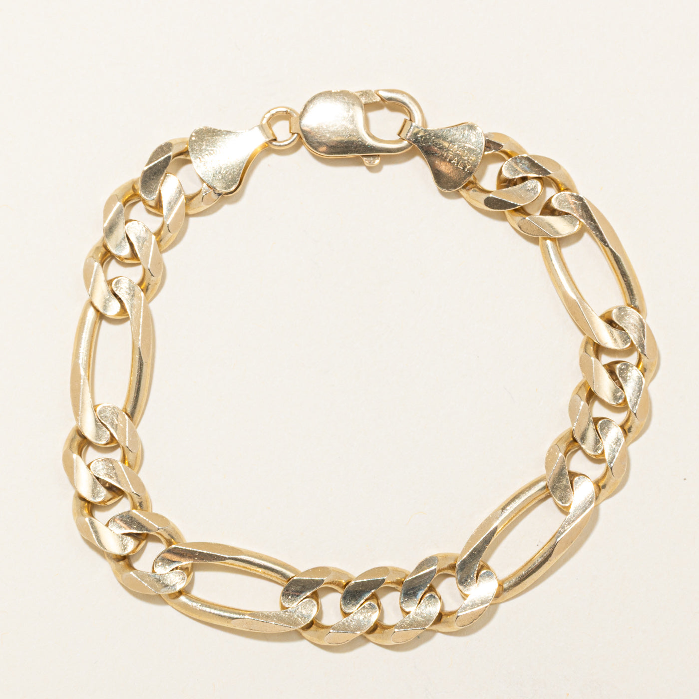 14k Yellow Gold Figaro Chain Bracelet | 9" |
