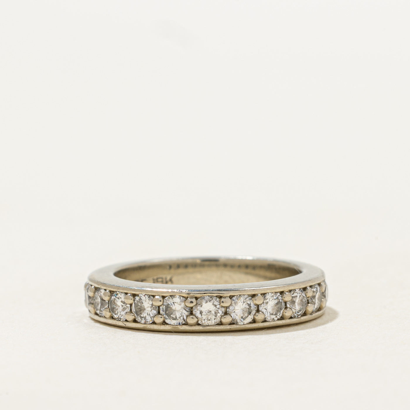 19k Semi Eternity Diamond Band | 0.66ctw | 3.35mm | SZ 4