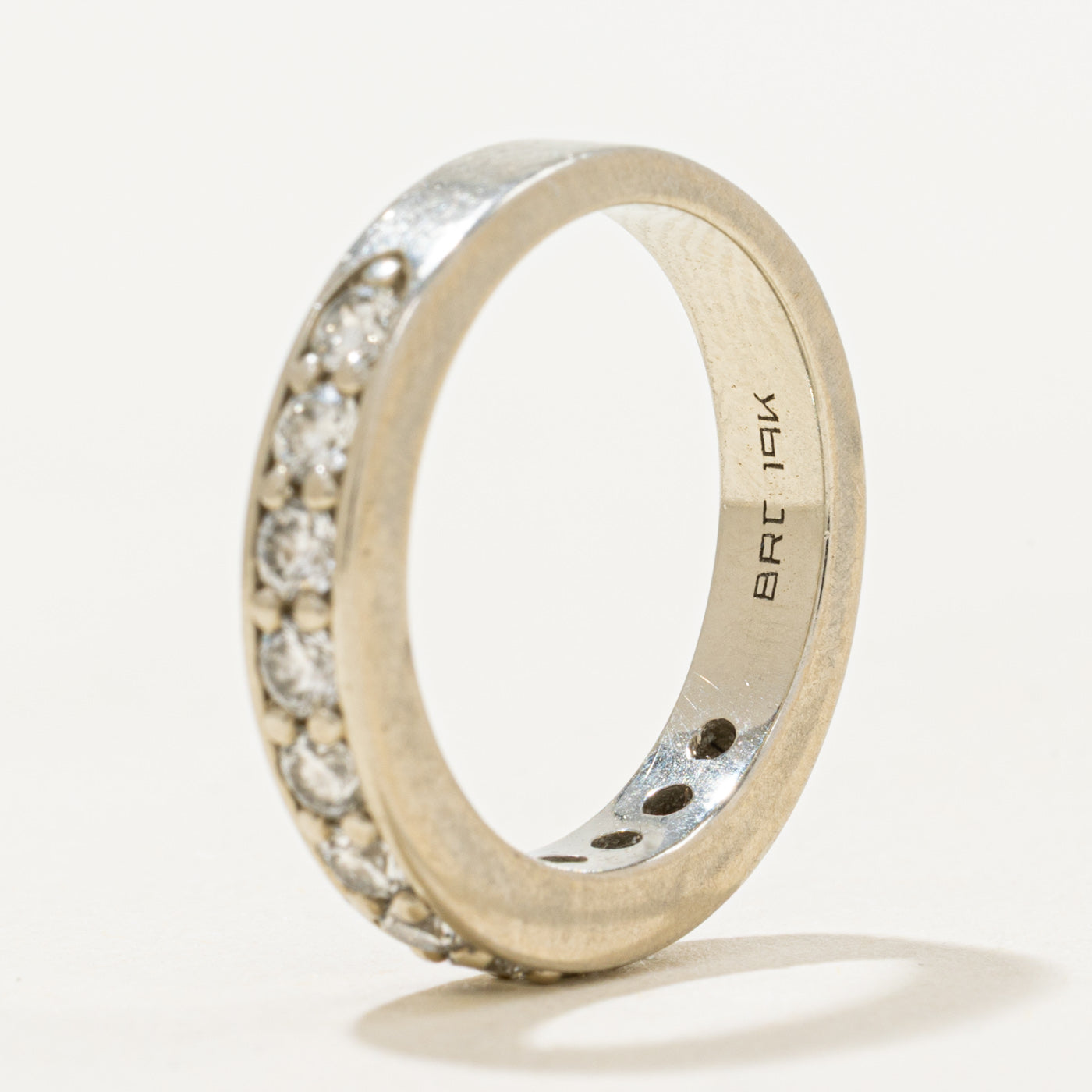 19k Semi Eternity Diamond Band | 0.66ctw | 3.35mm | SZ 4