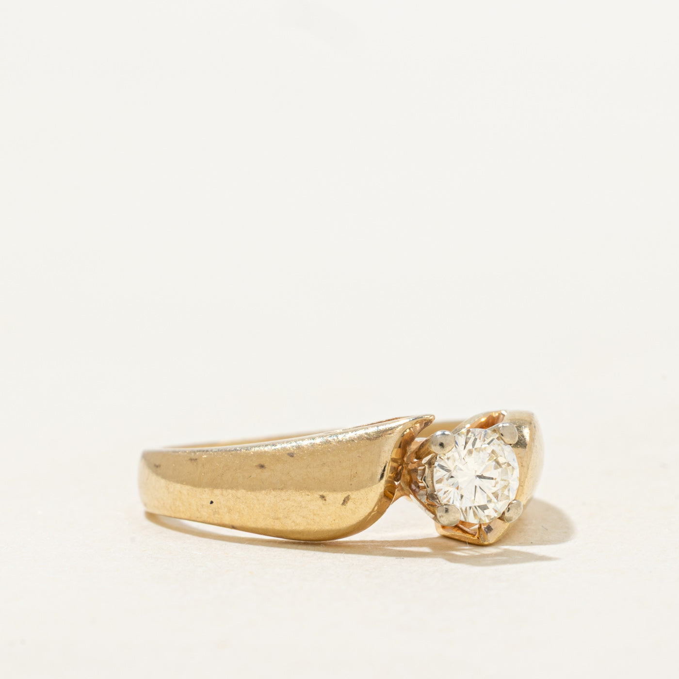 Solitaire High Set Diamond Ring | 0.26ct | SZ 5