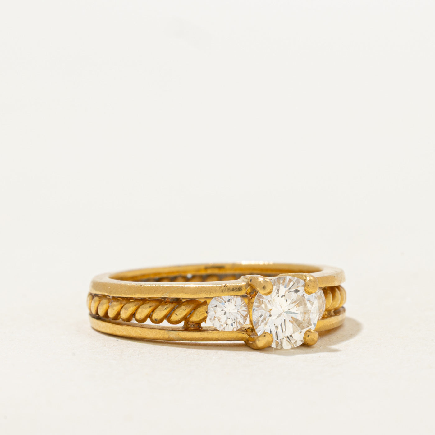 22k Diamond Rope Ring | 0.77ctw | SZ 5.5