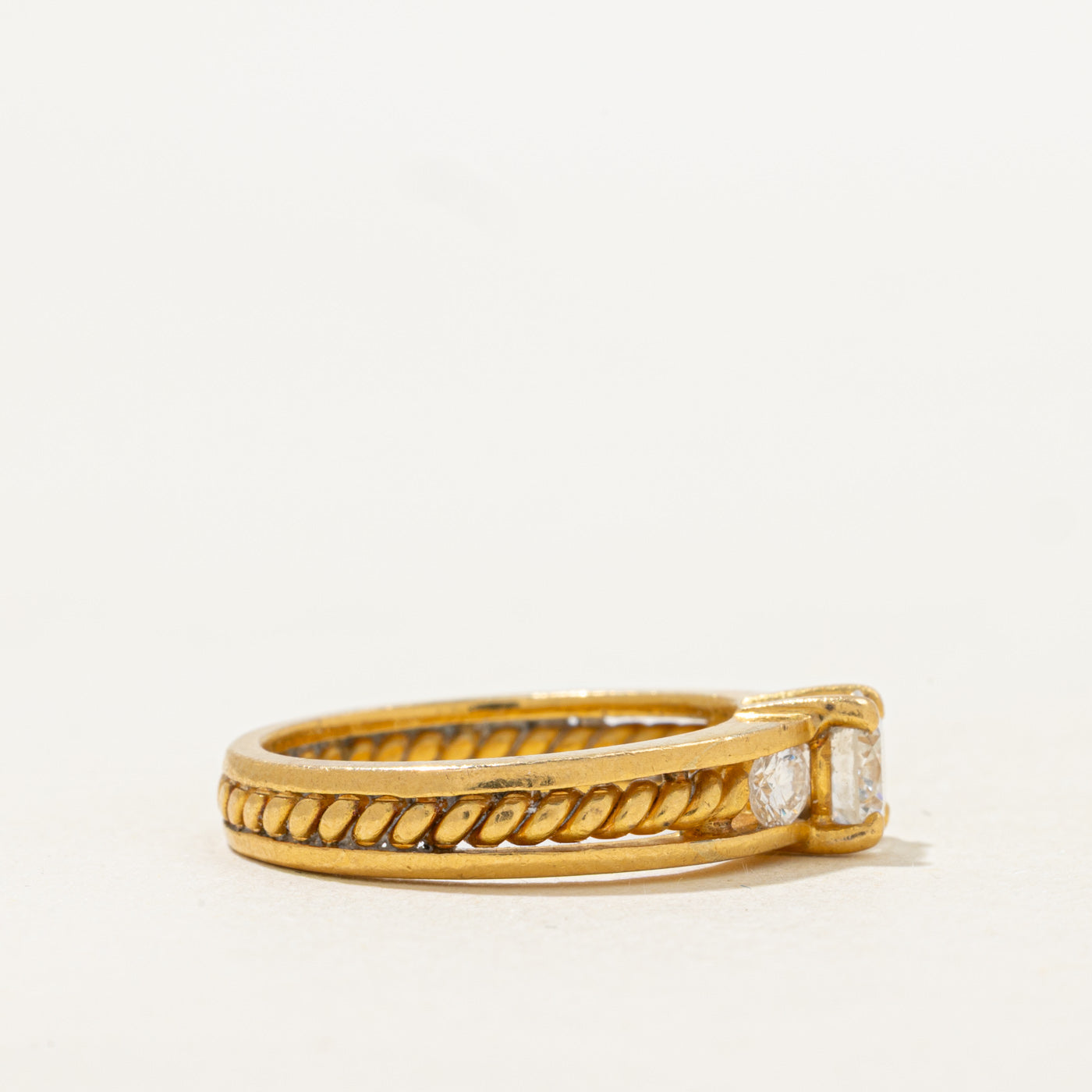 22k Diamond Rope Ring | 0.77ctw | SZ 5.5