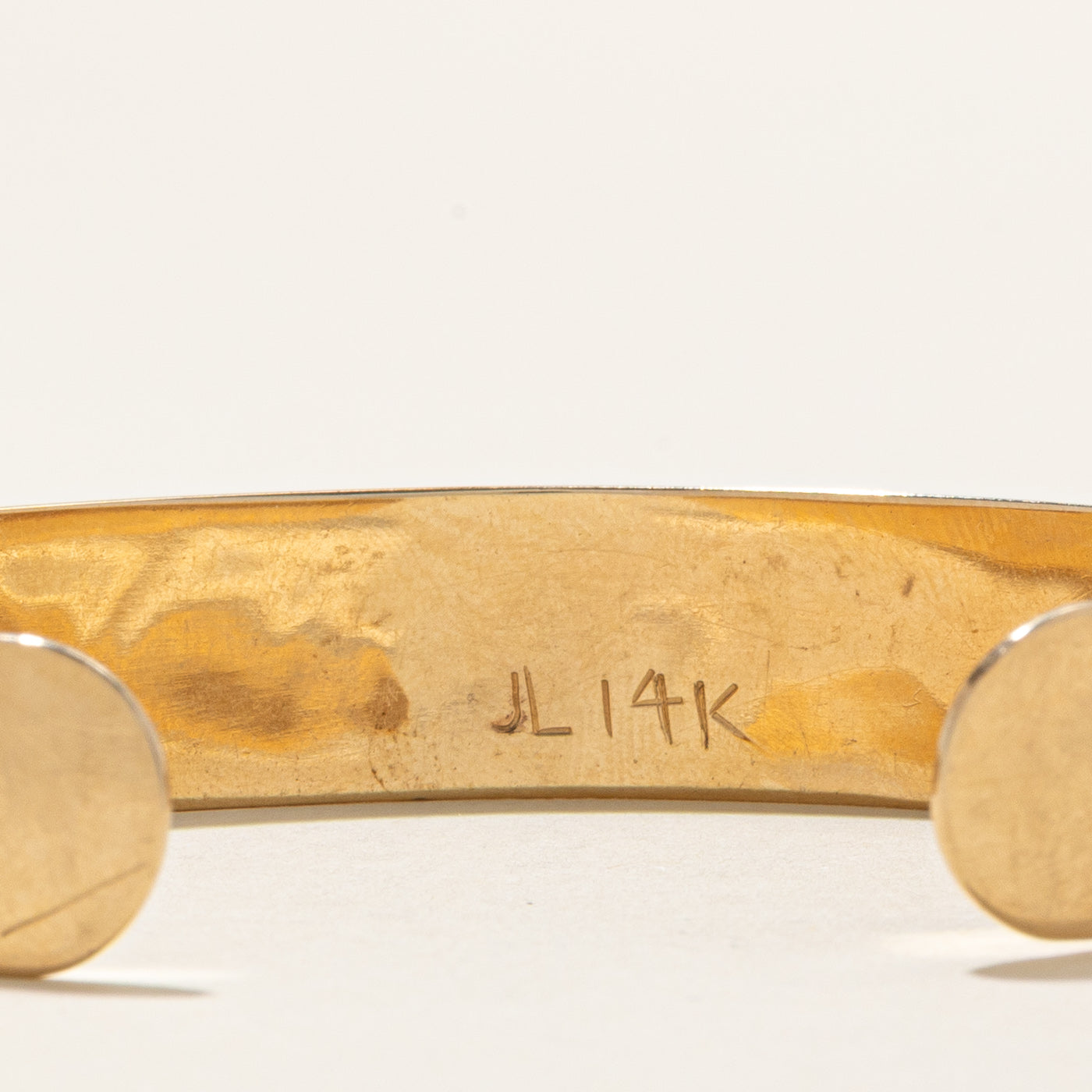 14k Yellow Gold Indigenous Eagle Art Cuff Bracelet