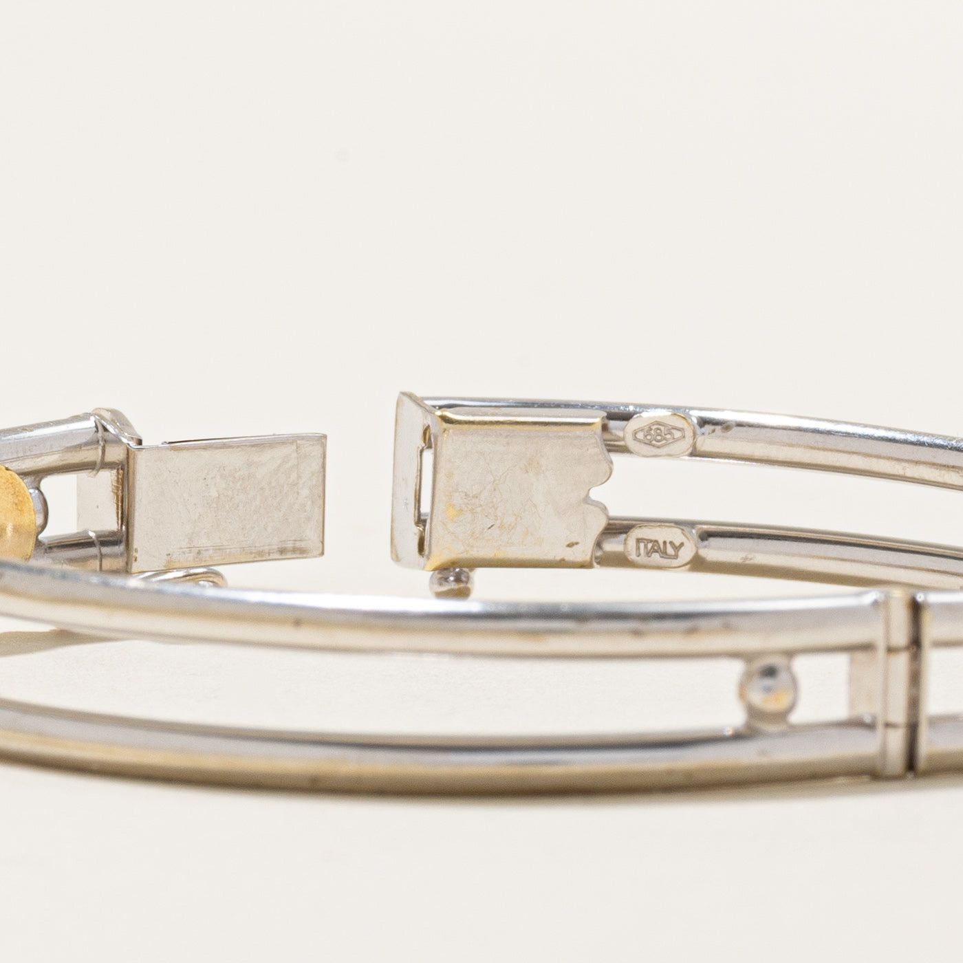 Two Tone Gold Sliding Elephant Bracelet | 8" |