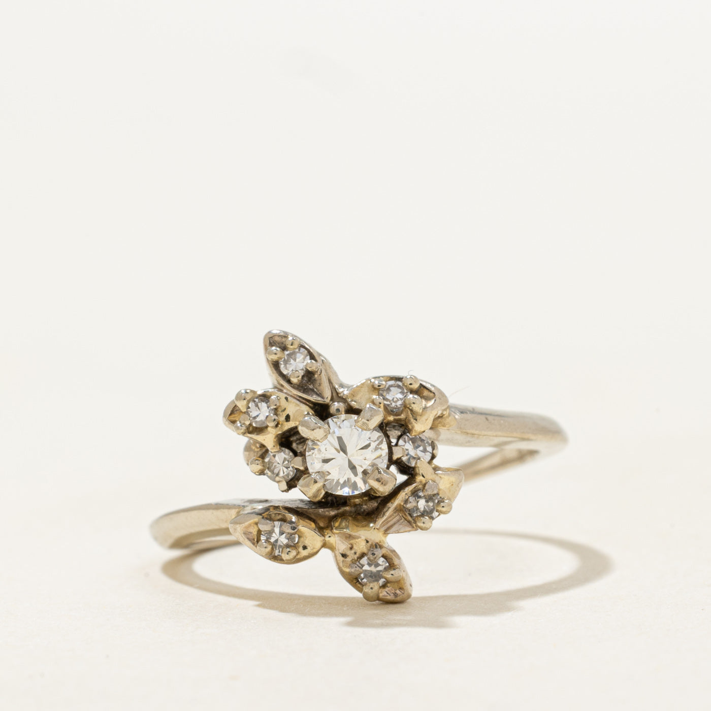 Scattered Diamond Bypass Ring | 0.23ctw | SZ 5.75